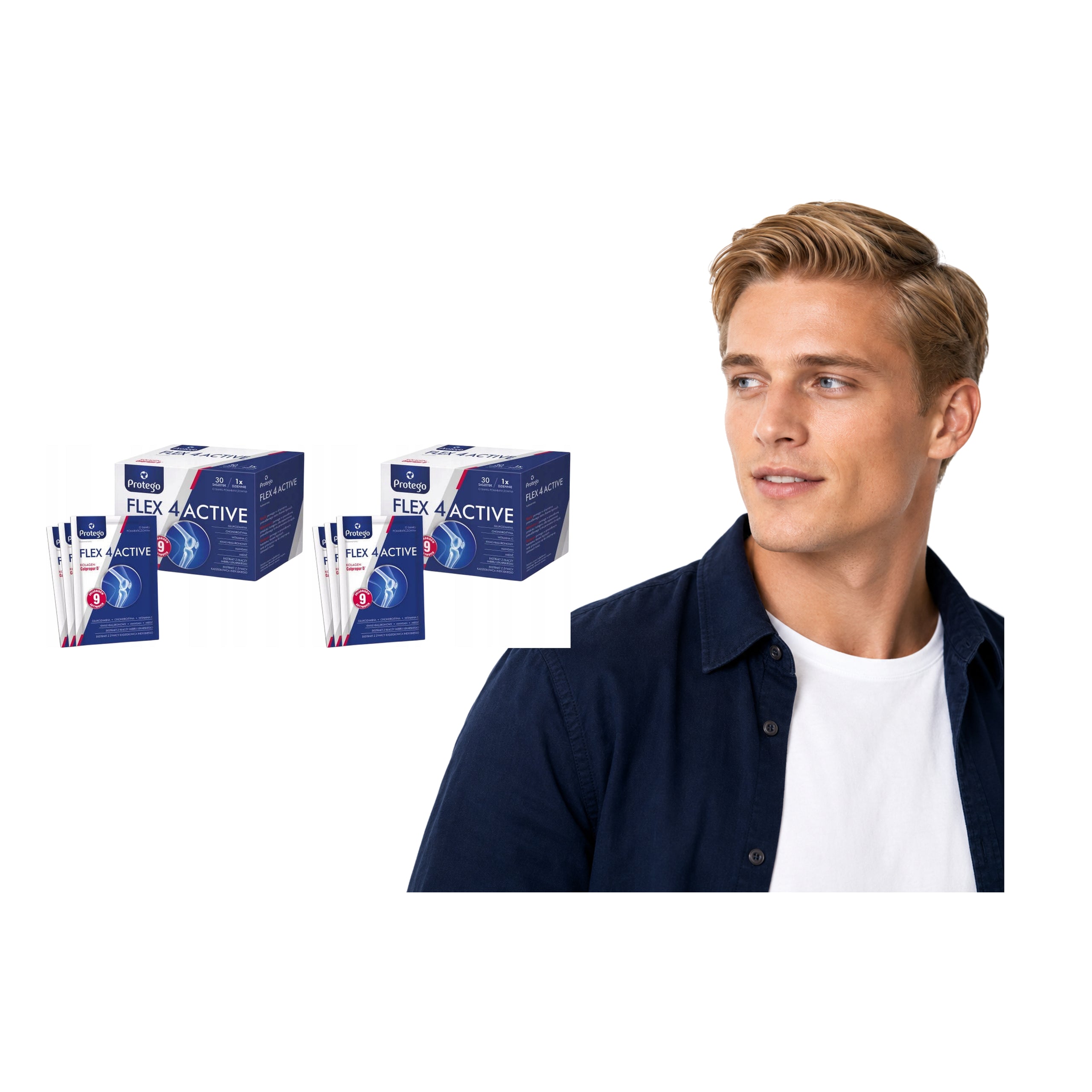 2x COLLAGEN FOR DRINKING SALVUM LAB Protego Flex 4Active 60 sash. Orange