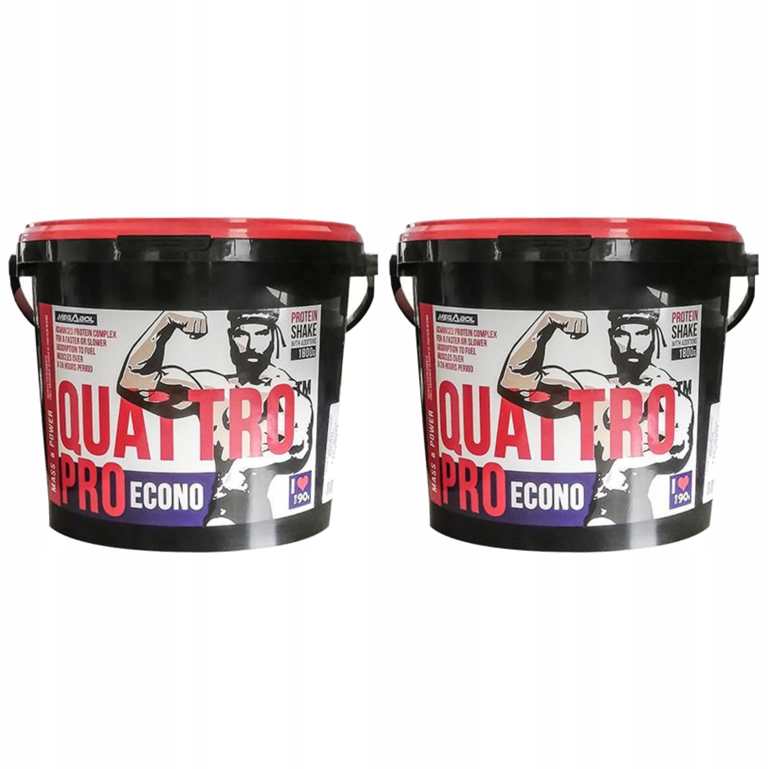 2x COMPREHENSIVE PROTEIN QUATTRO PRO WPC 1800g MUSCLE MASS MEGABOL