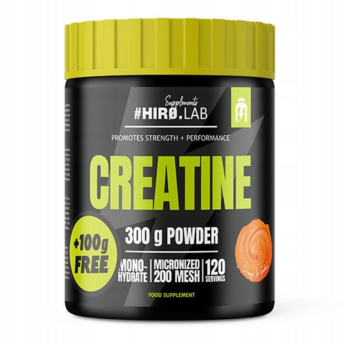 2x CREATINE MONOHYDRATE 300g POWDER STRENGTH 300 g Orange HIRO.LAB Expiration date at least six months from the date of purchase