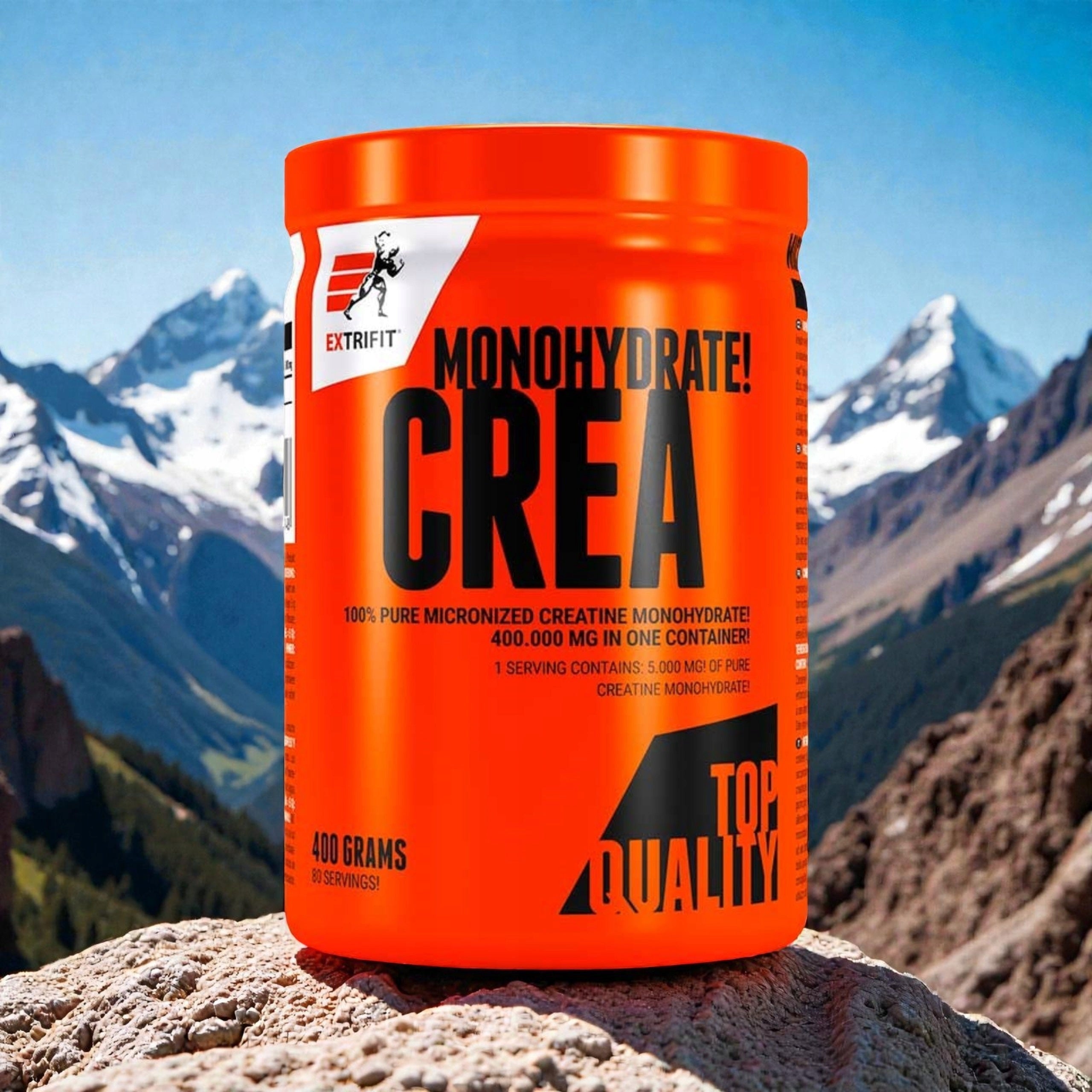 2x CREATINE MONOHYDRATE 400g STRENGTH MUSCLE MASS PURE 80 SERVINGS EXTRIFIT Brand Extrifit