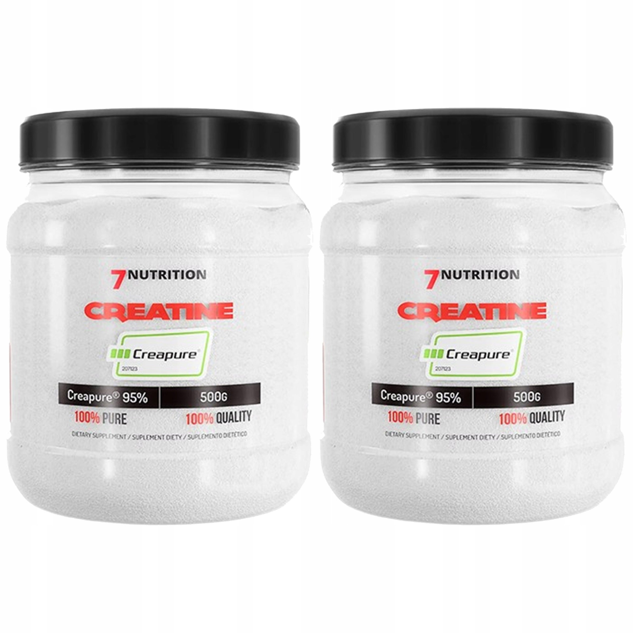 2x CREATINE MONOHYDRATE CREAPURE 500g STRENGTH MASS TAURINE 7 NUTRITION