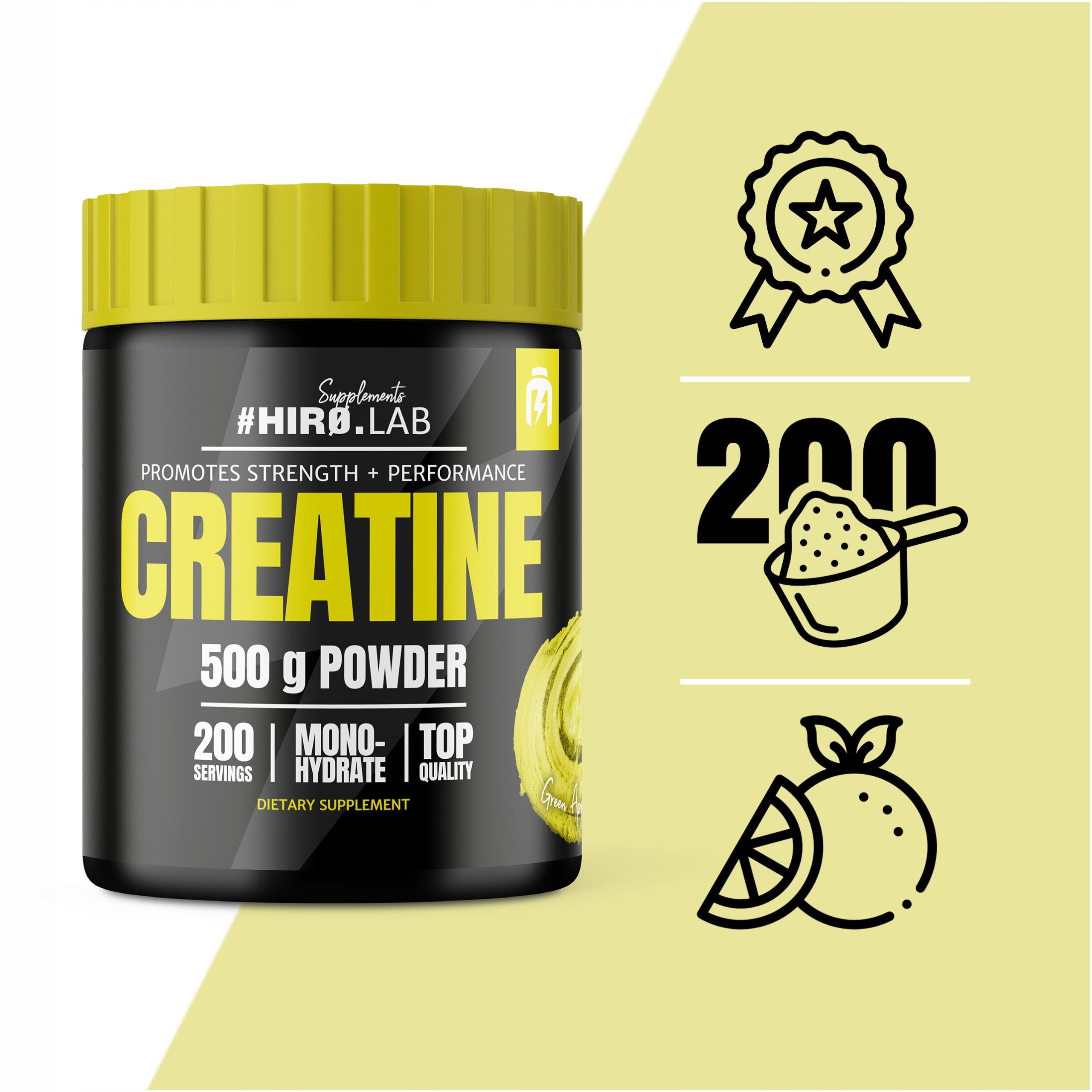 2x CREATINE MONOHYDRATE CREATINE 500g POWDER CREATINE STRENGTH APPLE HIRO.LAB Brand HIRO.LAB
