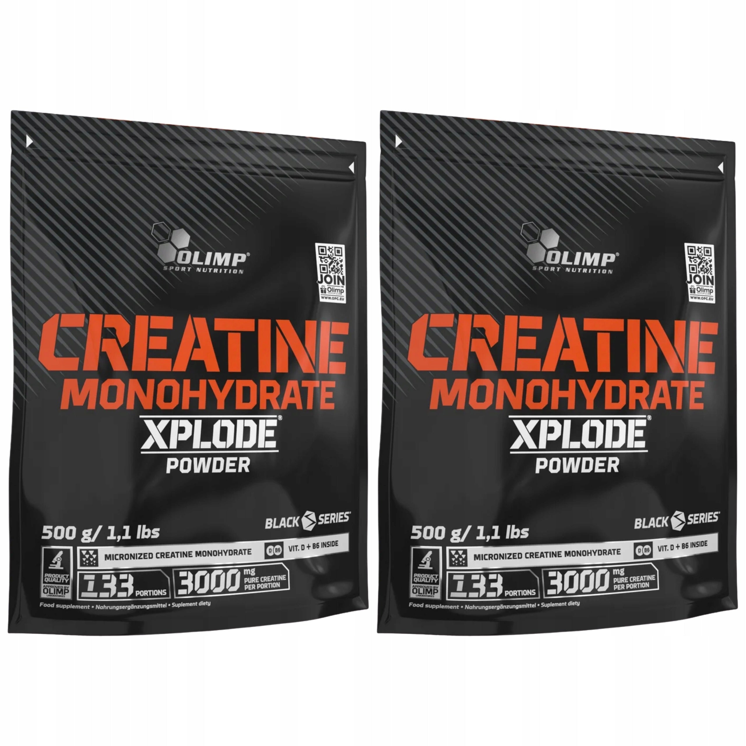 2x CREATINE MONOHYDRATE STRENGTH MUSCLE MASS REGENERATION 500g OLIMP