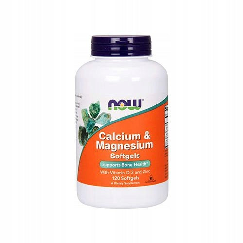 2x Calcium Magnesium Zinc Vitamin D3 Bones Nervous System 120 kaps NOW Brand Now foods