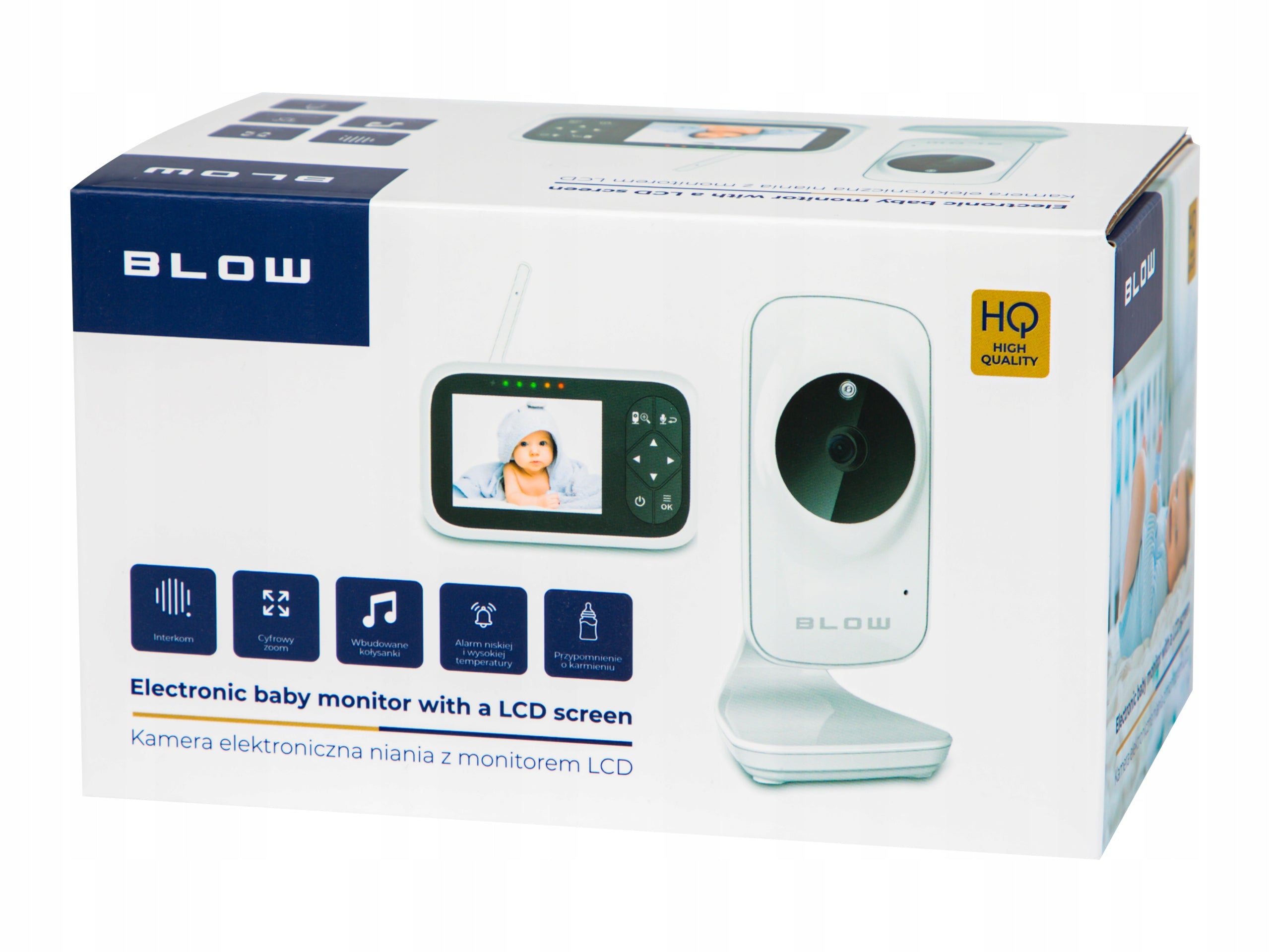 2x Camera Blow Nanny Electronic Monitor Lcd Live Zoom Baby Kolysa Kind electronic nanny