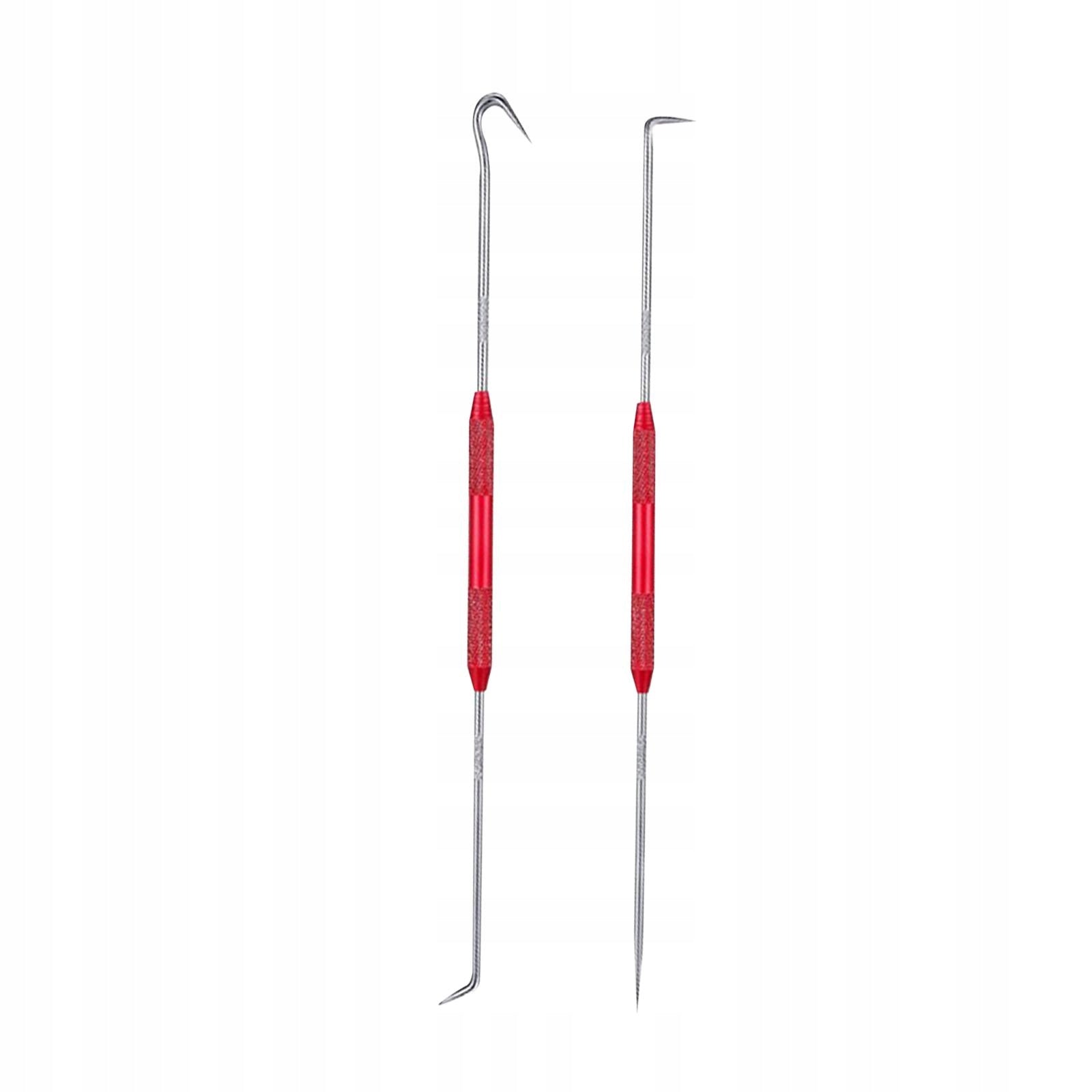 2x Car Oil Seal Hook 210mm O Ring Seal Gasket Removal Puller Red Silver Packaging status original