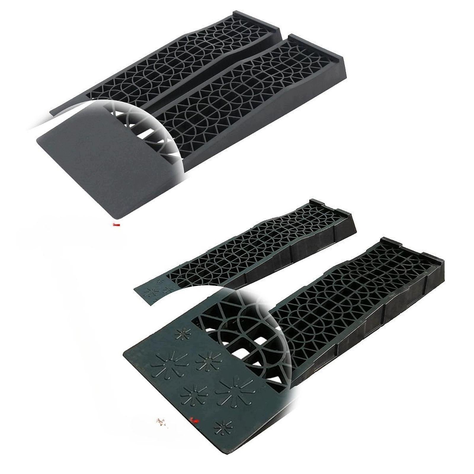 2x Car Ramps Anti Slip Portable for Low Chassis Cars and Flower Texture Brand no brand