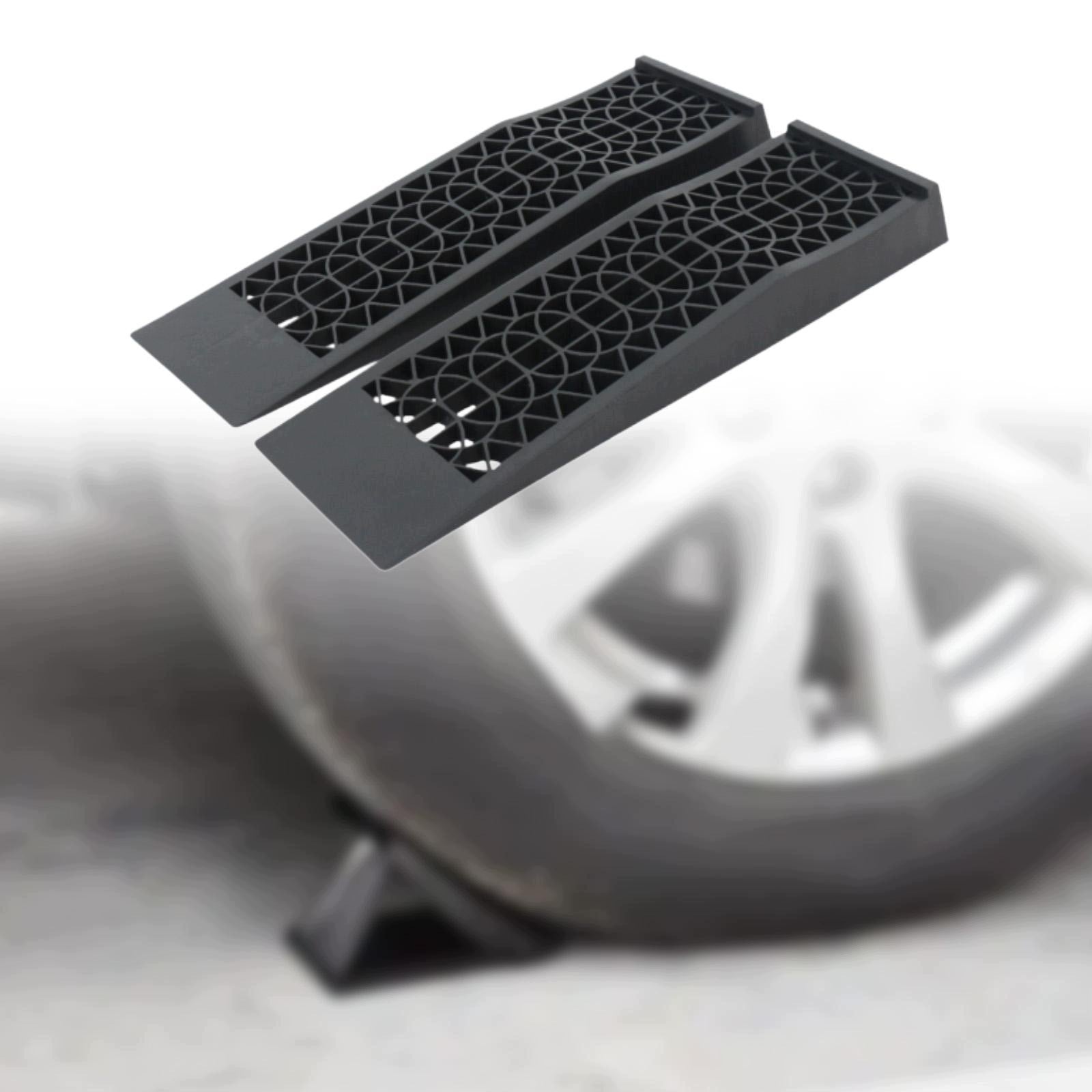 2x Car Ramps Anti Slip Portable for Low Chassis Cars and no Flower Texture