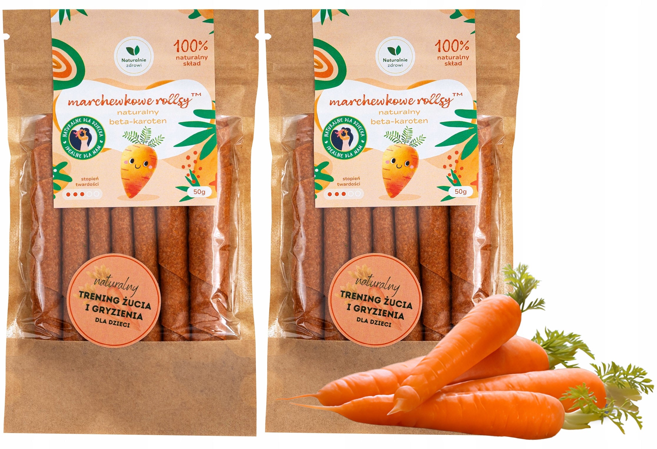 2x Carrot Rolls Natural 50g Naturalnie Zdrowi