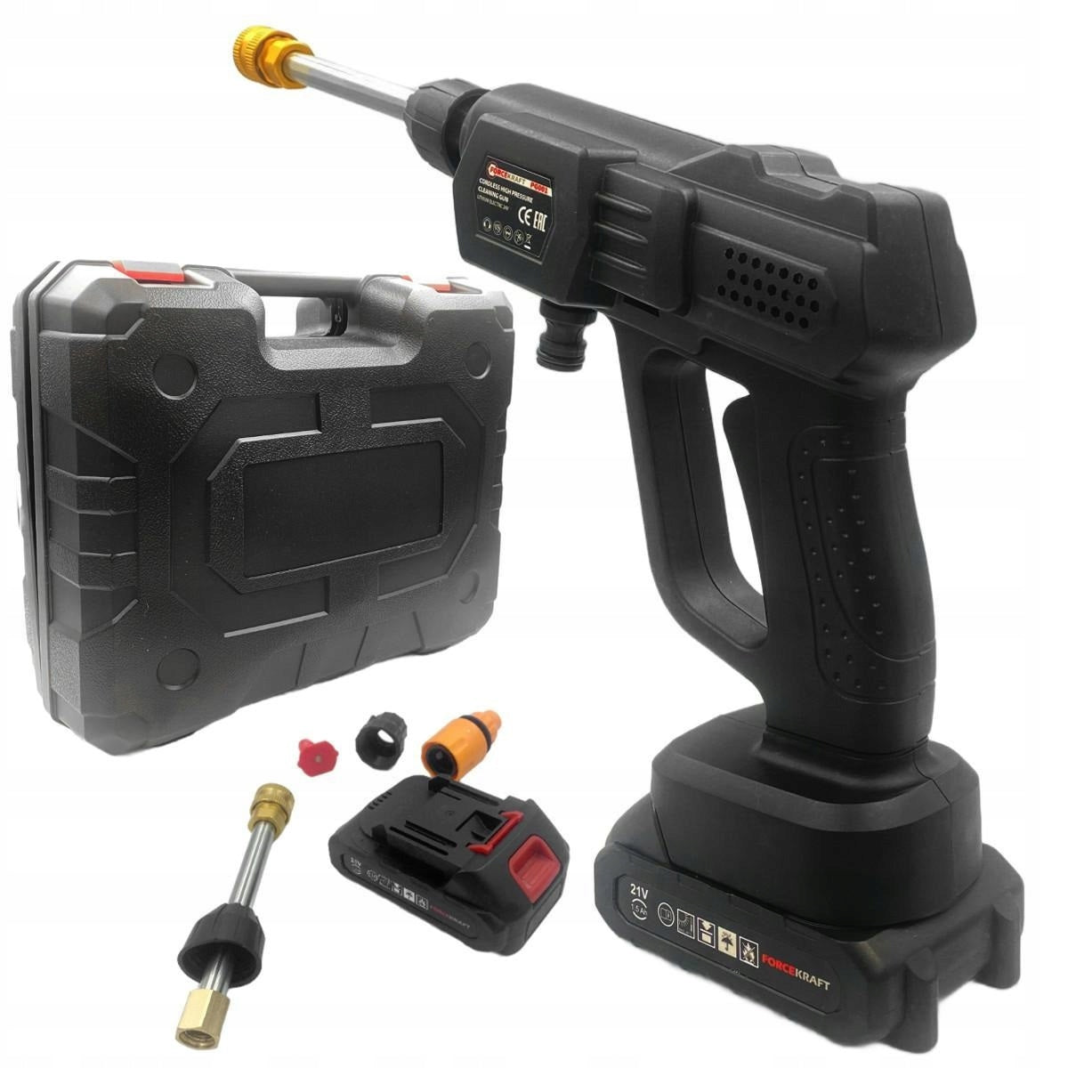 2x Cordless Pressure Washer Forcekraft 15 Bar 800 W