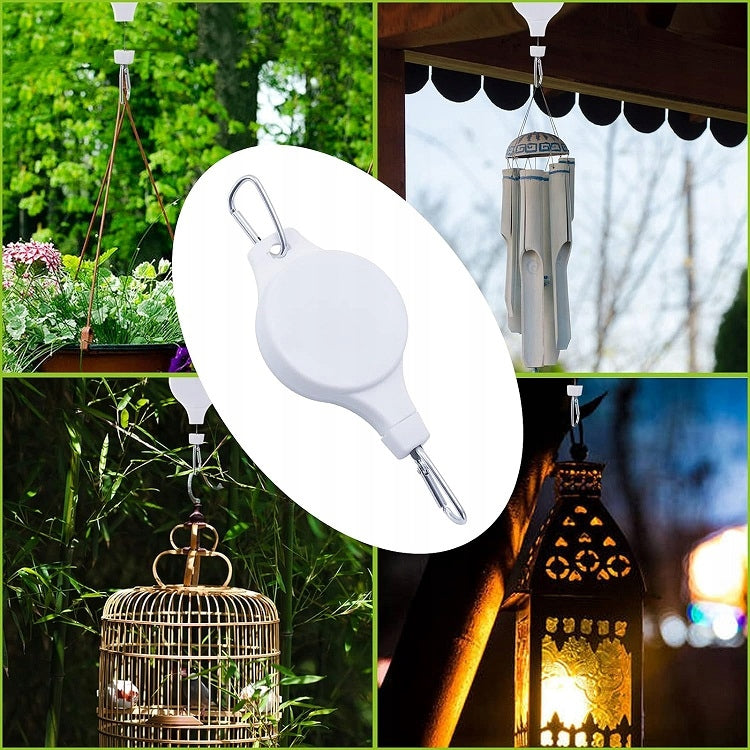 2x DECORATIVE HANGER FLOWER HOOK LANTERN FOR BALCONY TERRACE ADJUSTABLE Material synthetic material