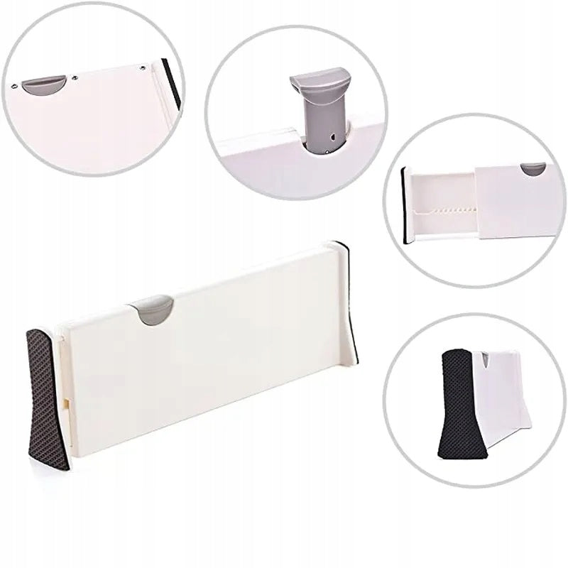 2x DRAWER ORGANIZER COMPARTMENT ADJUSTABLE CABINET DRAWER SEPARATOR EAN (GTIN) 5904996084103