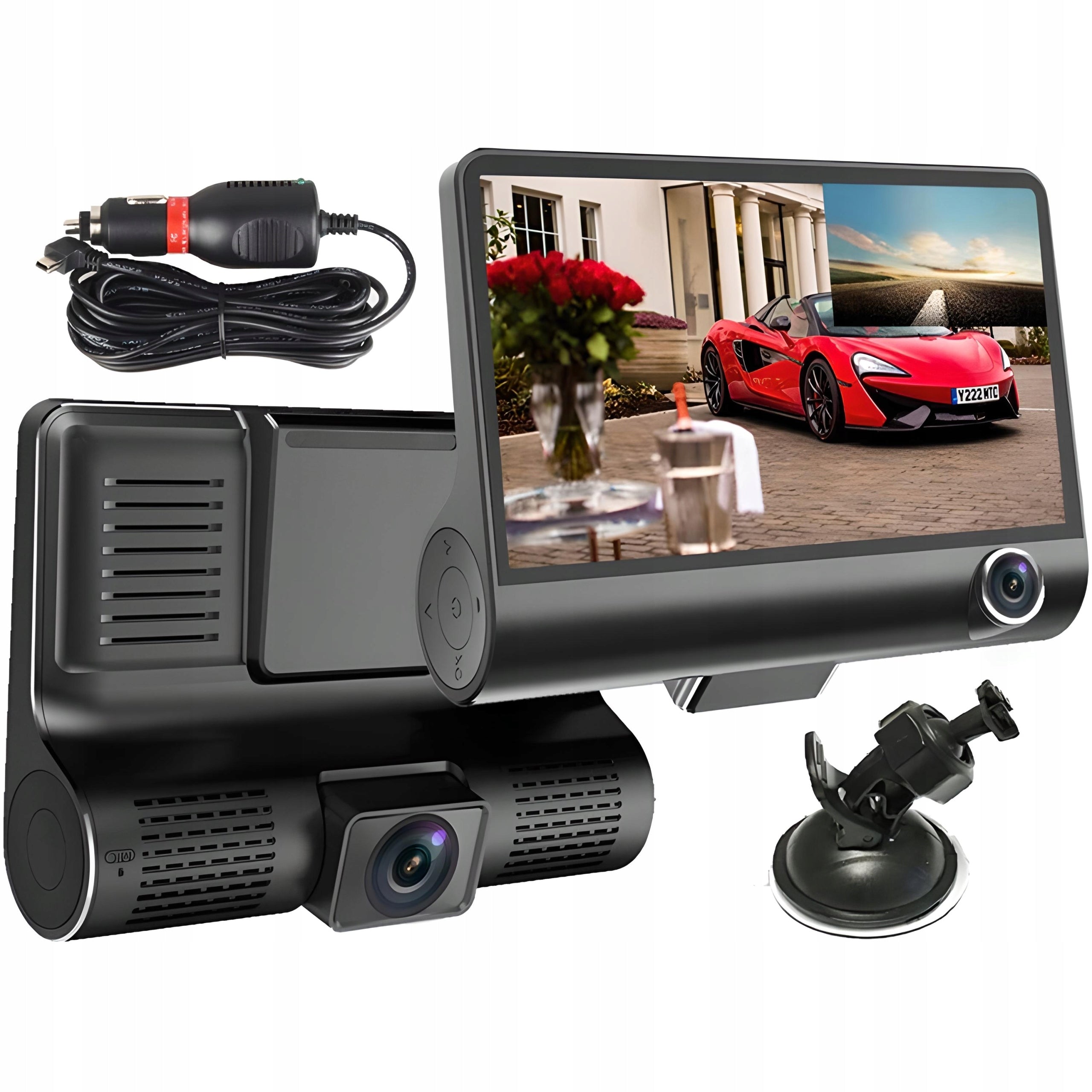 2x Driving Recorder Video Recorder 5mpx 3 Cameras Full Hd Reversing Camera