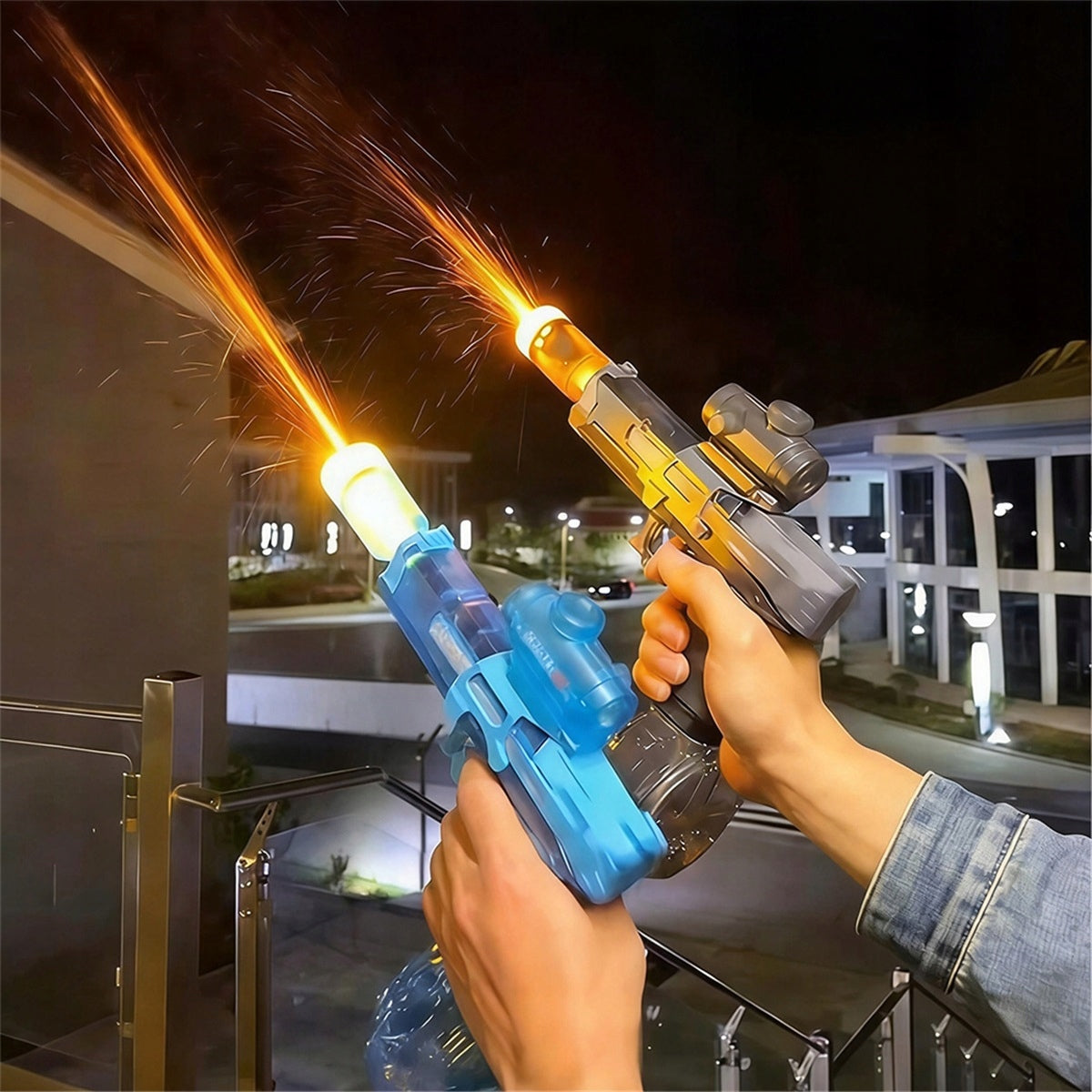 2x ELECTRIC WATER GUN AUTOMATIC RIFLE FOR CHILDREN LED AKU Kind water gun