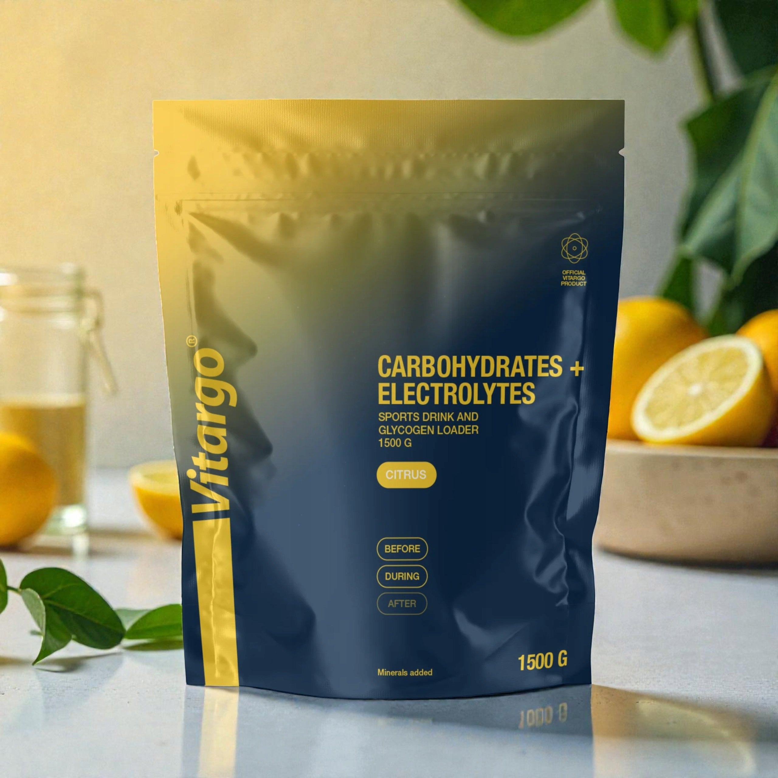 2x Electrolytes Vitargo Carbohydrates Electrolyte 1500g Lemon Brand Vitargo