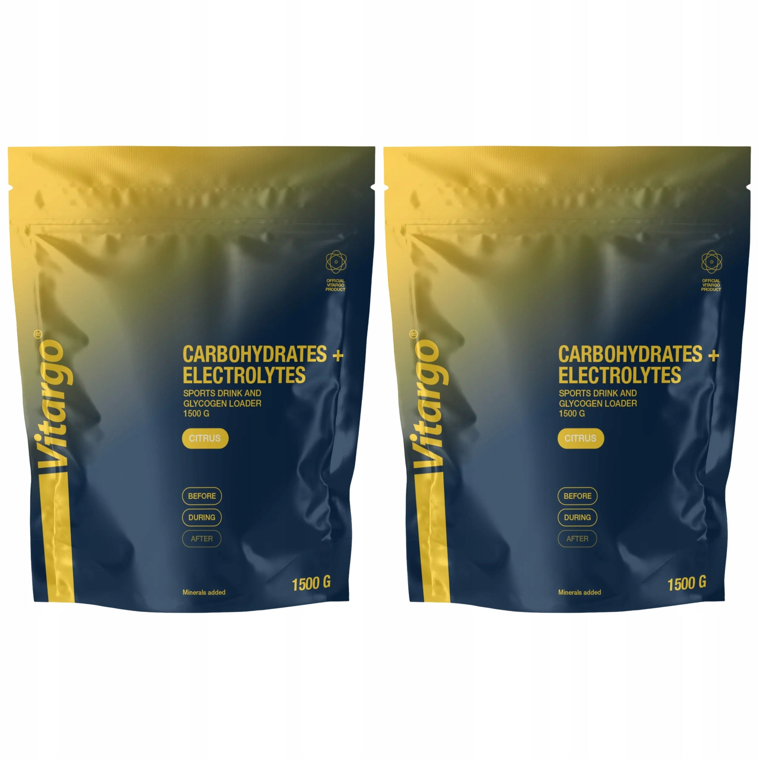 2x Electrolytes Vitargo Carbohydrates Electrolyte 1500g Lemon