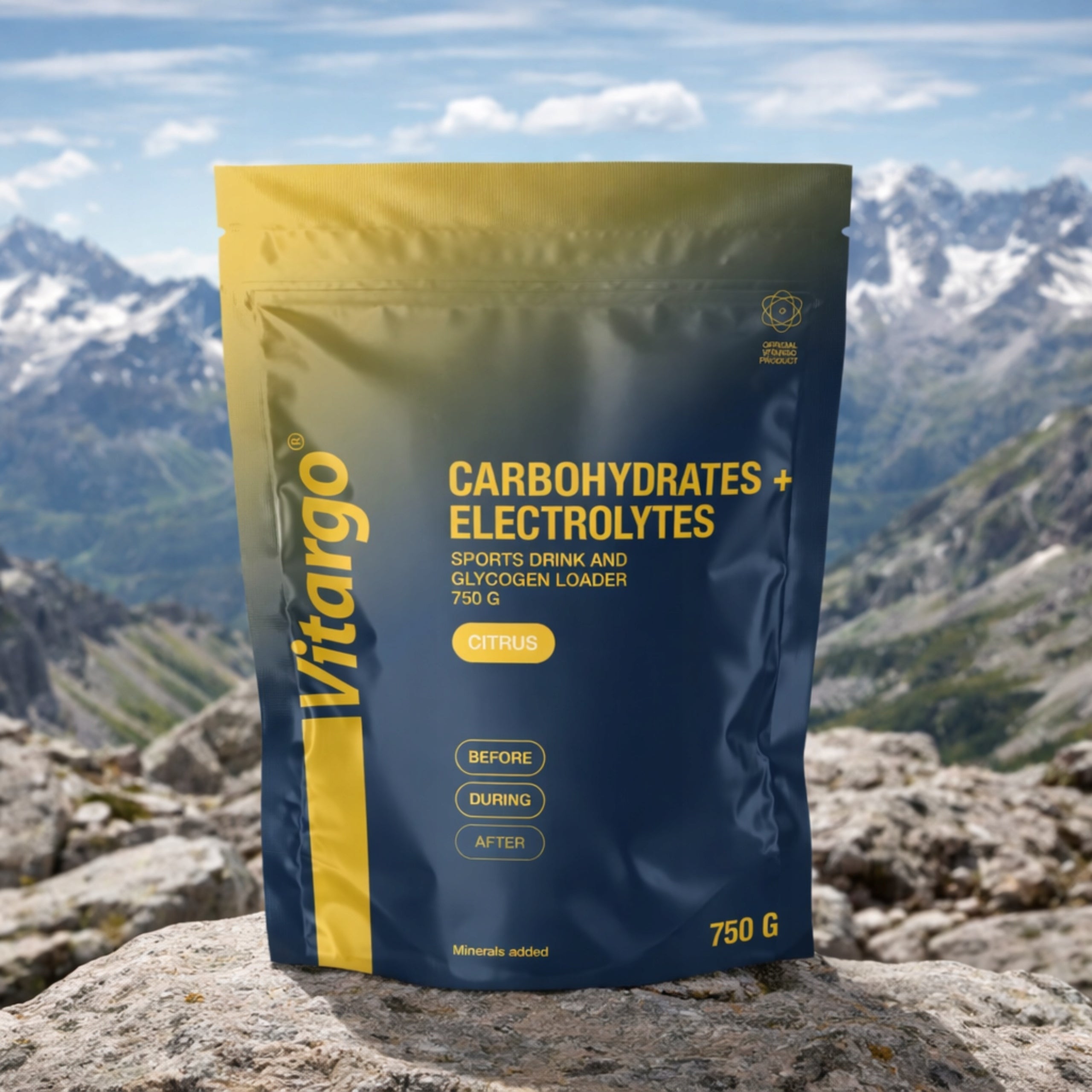 2x Electrolytes Vitargo Carbohydrates Electrolyte 750g Lemon Brand Vitargo
