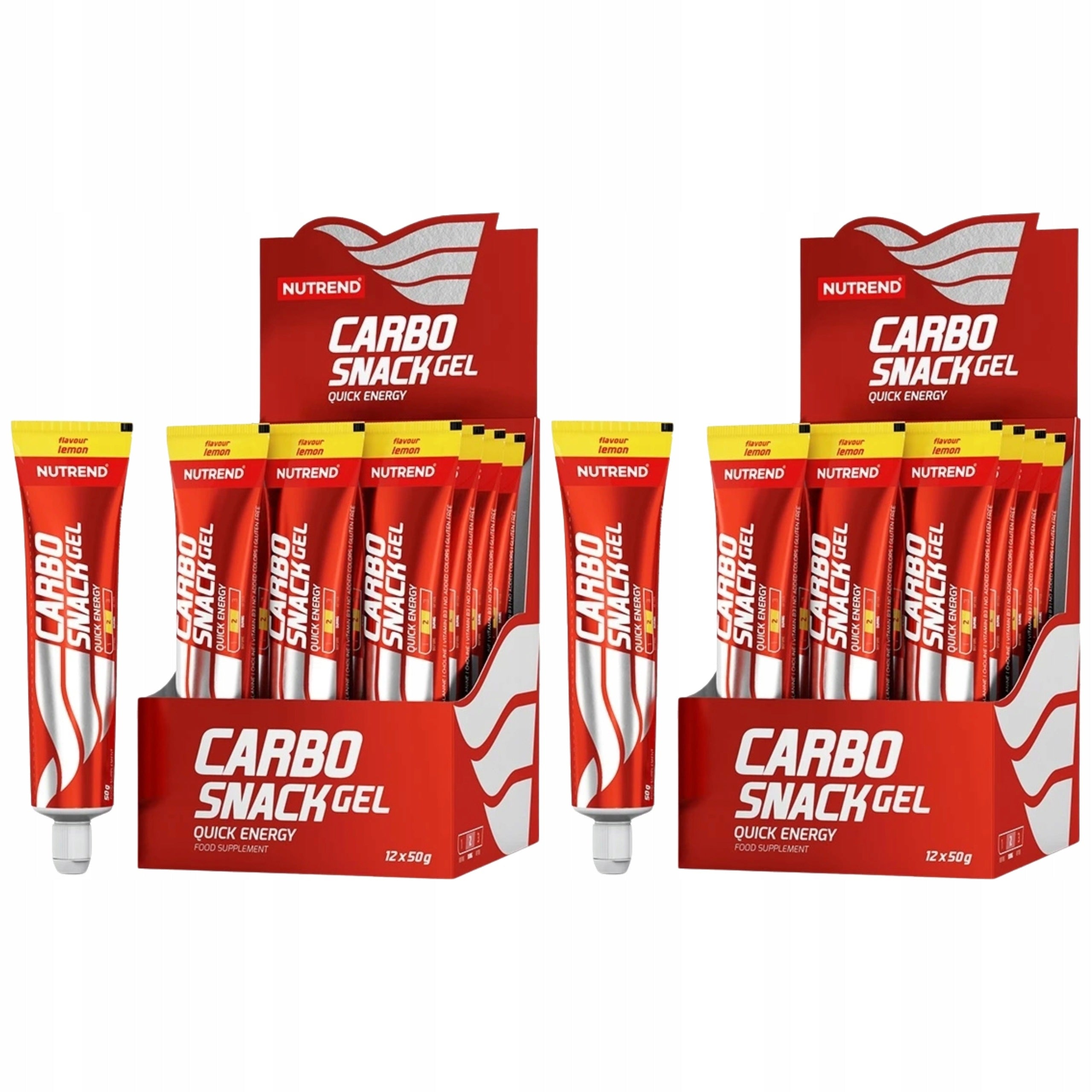 2x Energy Gel NUTREND Carbosnack 12x50g Apple Beta-Alanine Training