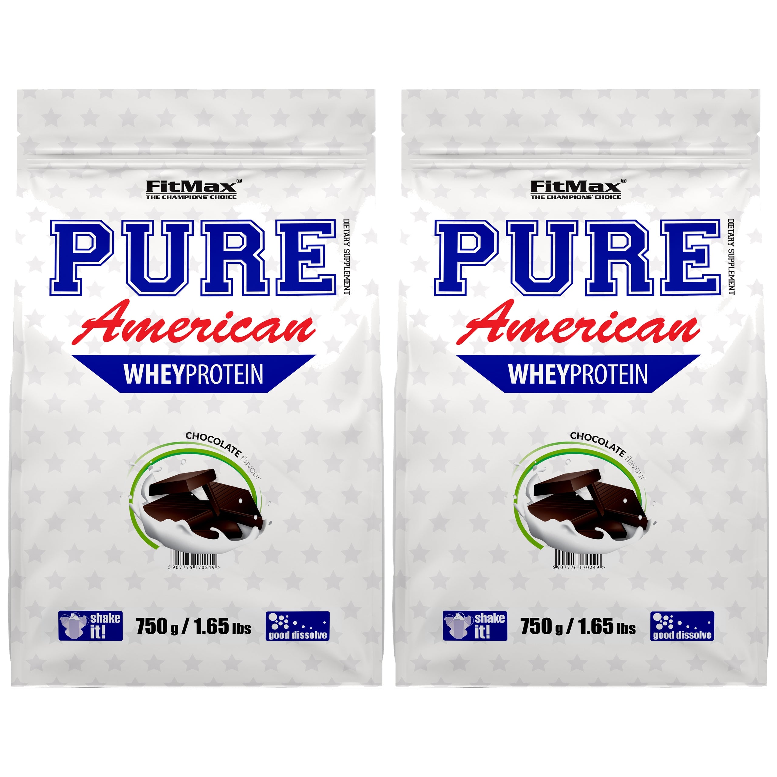 2x FITMAX PURE AMERICAN 750g WHEY PROTEIN CONCENTRATE