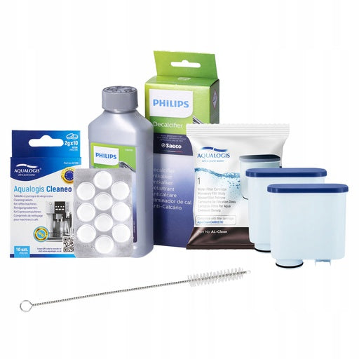 2x Filter for Saeco AL-Clean Machine + Tablets + Descaler + Brush