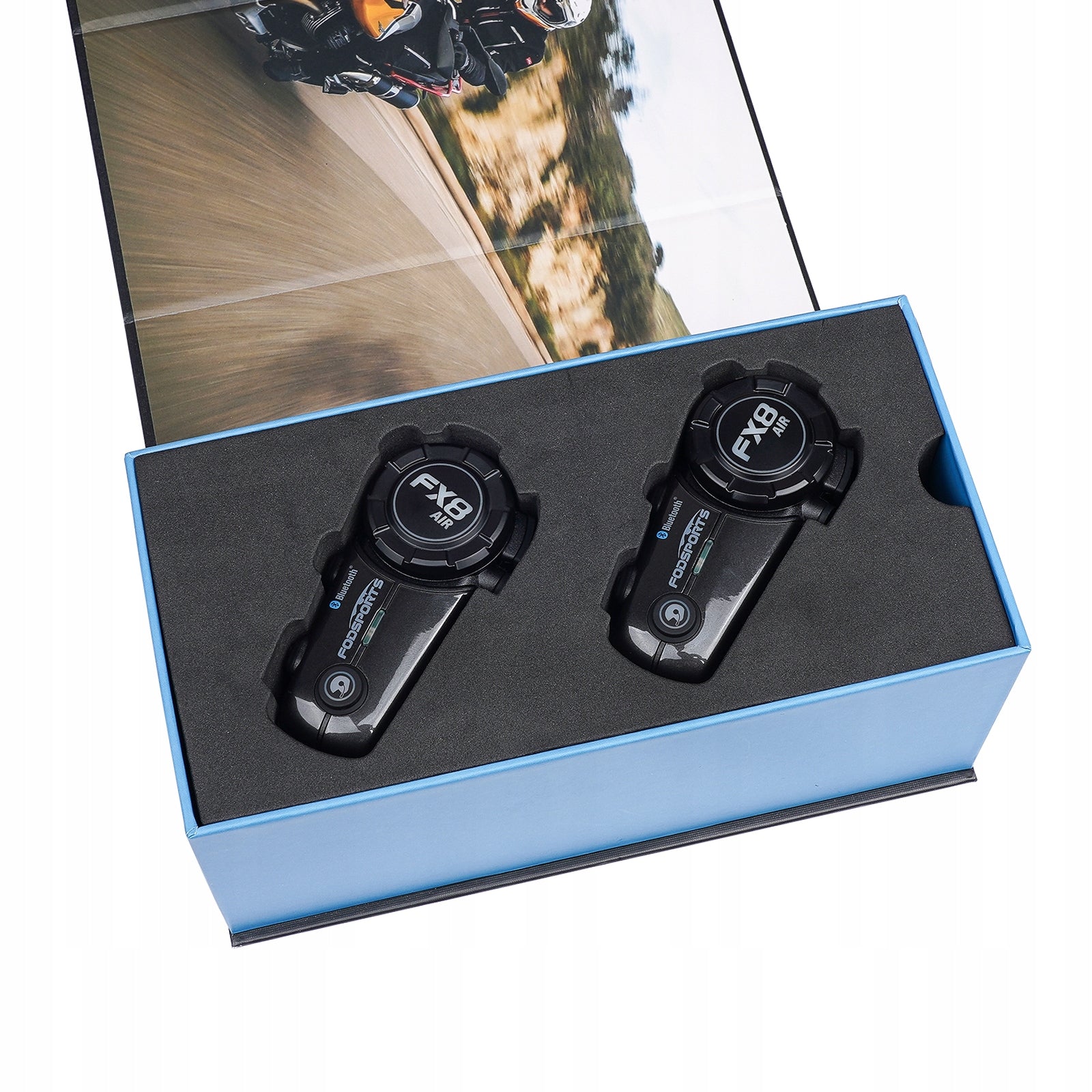 2x Fodsports FX8 Air Motorcycle Intercom BT5.0 FM Radio,4-Way Communication EAN (GTIN) 0850033996012