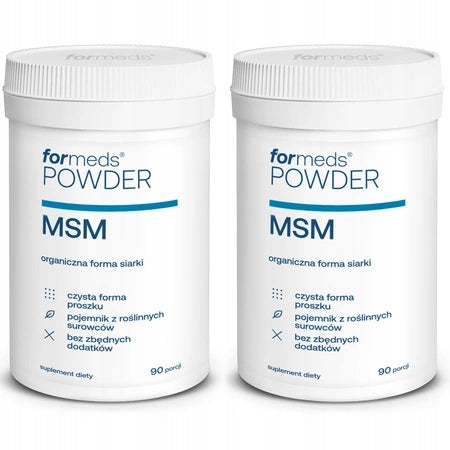 2x Formeds MSM ORGANIC SULFUR powder 90 servings JOINTS BONES HAIR SKIN