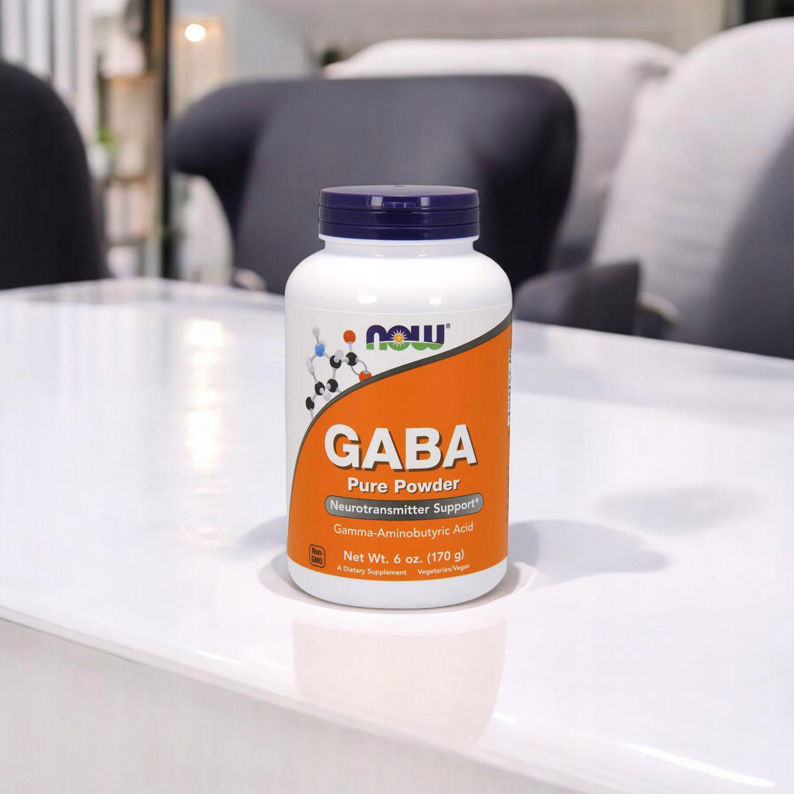 2x GABA Pure Power sleep regeneration relaxation stress 170g 340 servings NOW Foods Brand Now foods