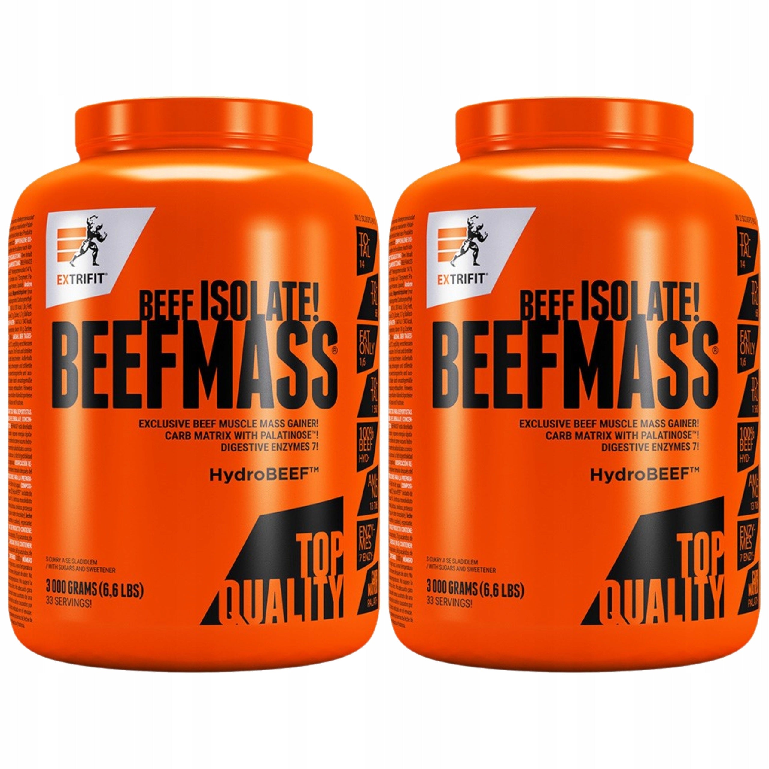 2x GAINER BEEF MASS BEEF PROTEIN MUSCLE MASS 3000g EXTRIFIT
