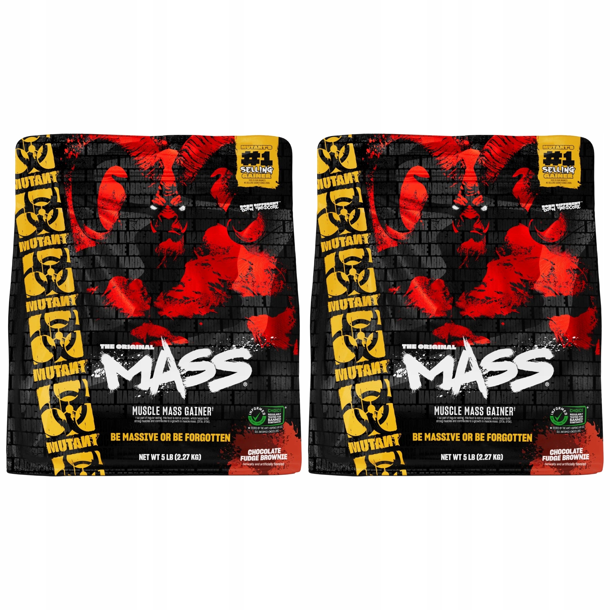 2x GAINER muscle mass 550 kcal protein carbohydrates 2270g MUTANT
