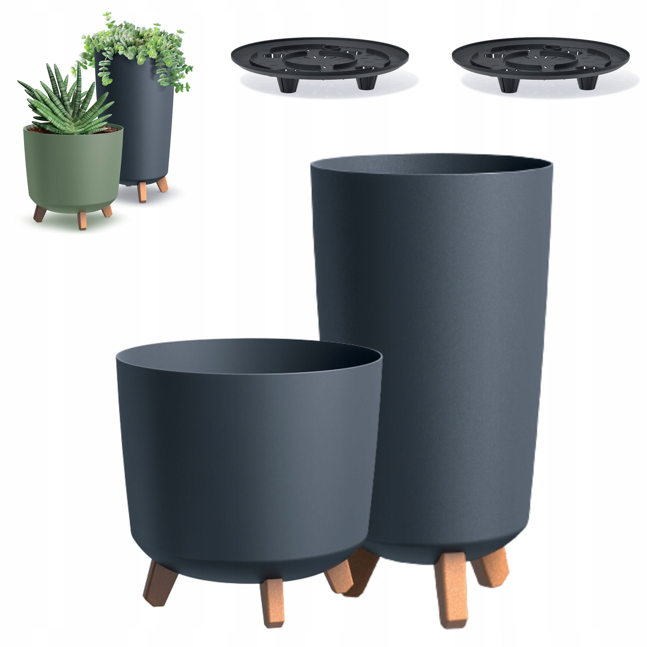 2x GRACIA DGTL240 + DGTL300L flowerpot on legs