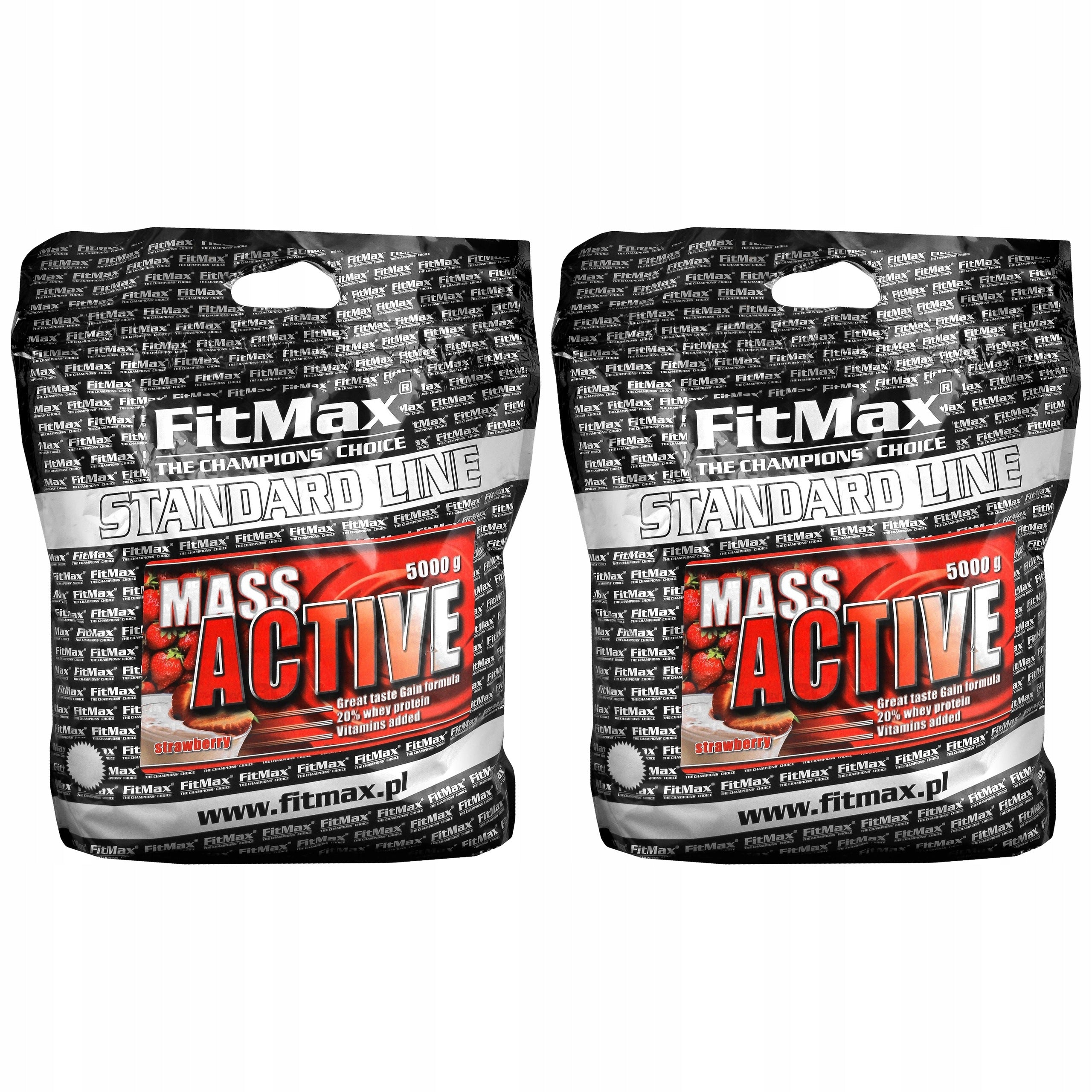 2x Gainer Mass Active 20% Protein Carbohydrates Glutamine Muscle Mass FITMA