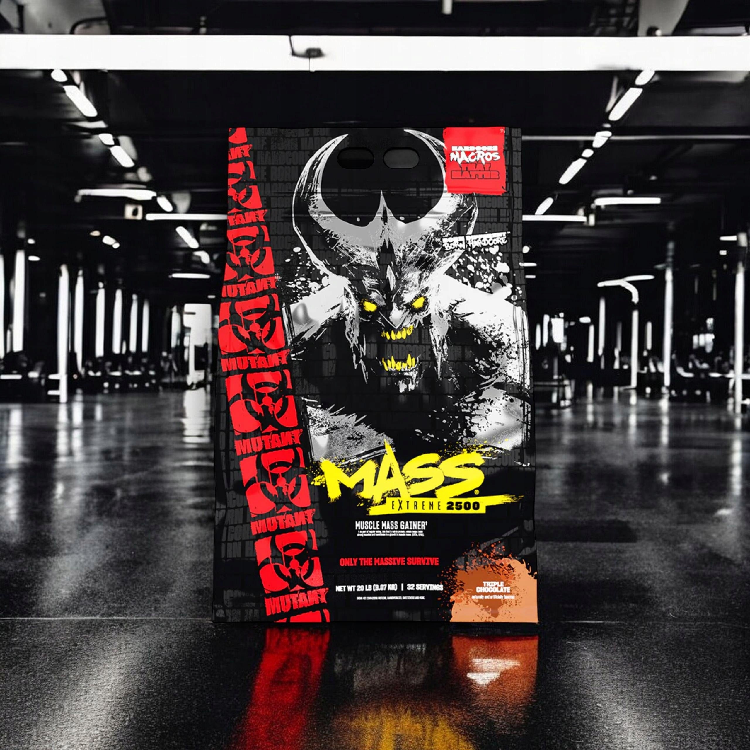 2x Gainer muscle mass 1070 kcal protein carbohydrates Mutant Mass MUTANT Brand Mutant