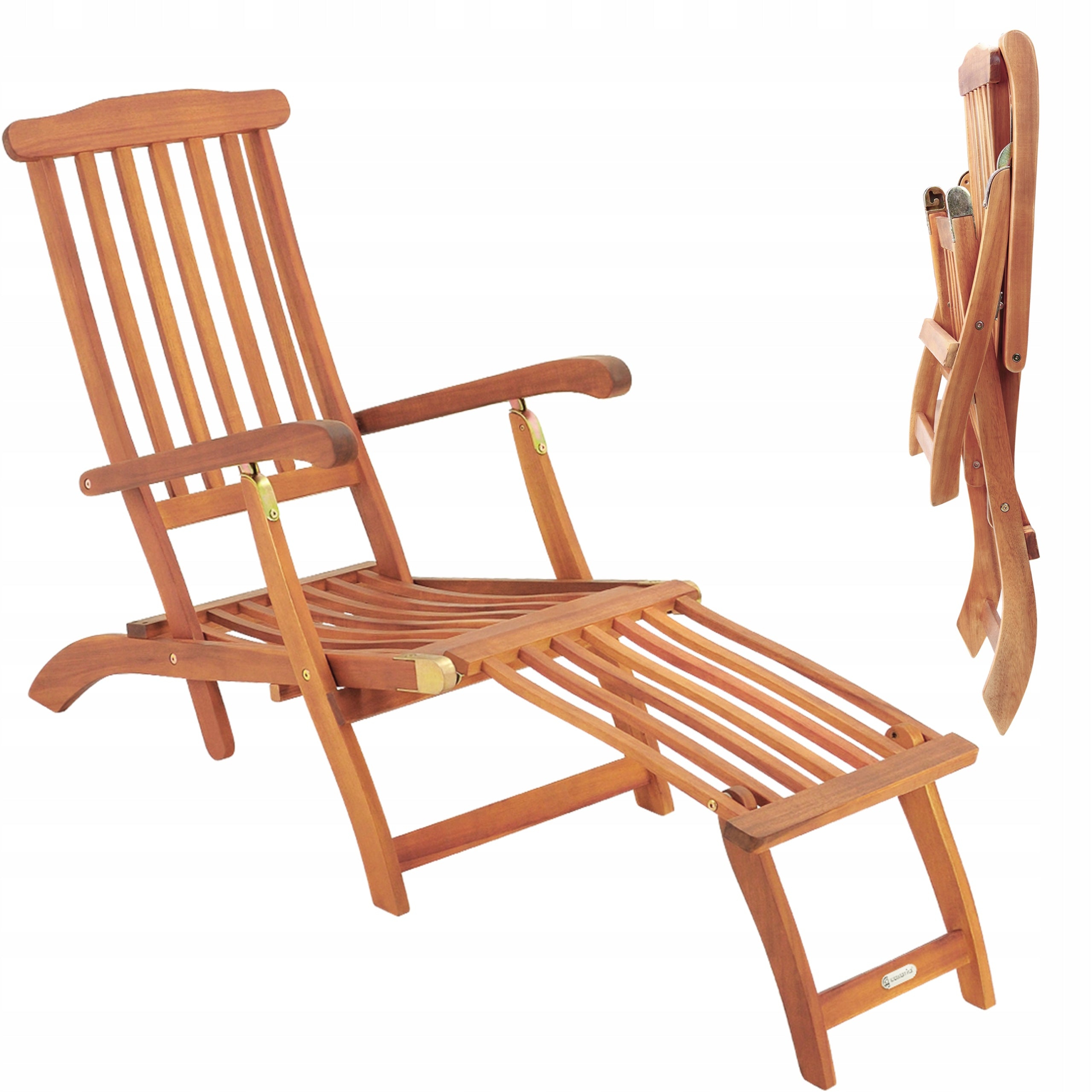 2x Garden Lounger Wood Folding Wood Acacia Sauna Set Sun Loungers EAN (GTIN) 4250525342949