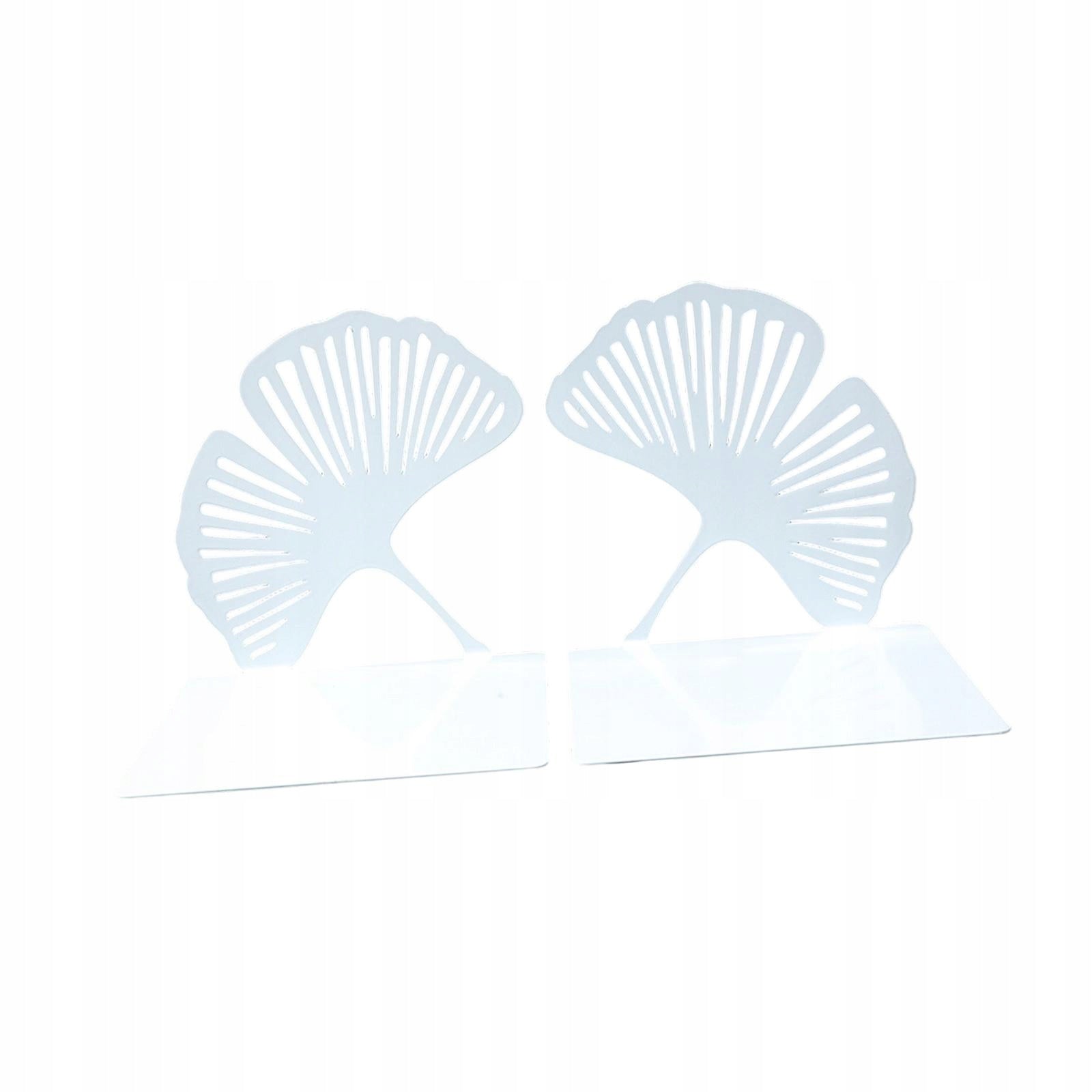 2x Ginkgo Leaf Bookend Unique Hollowed Out Bookend for Office Desk Kids