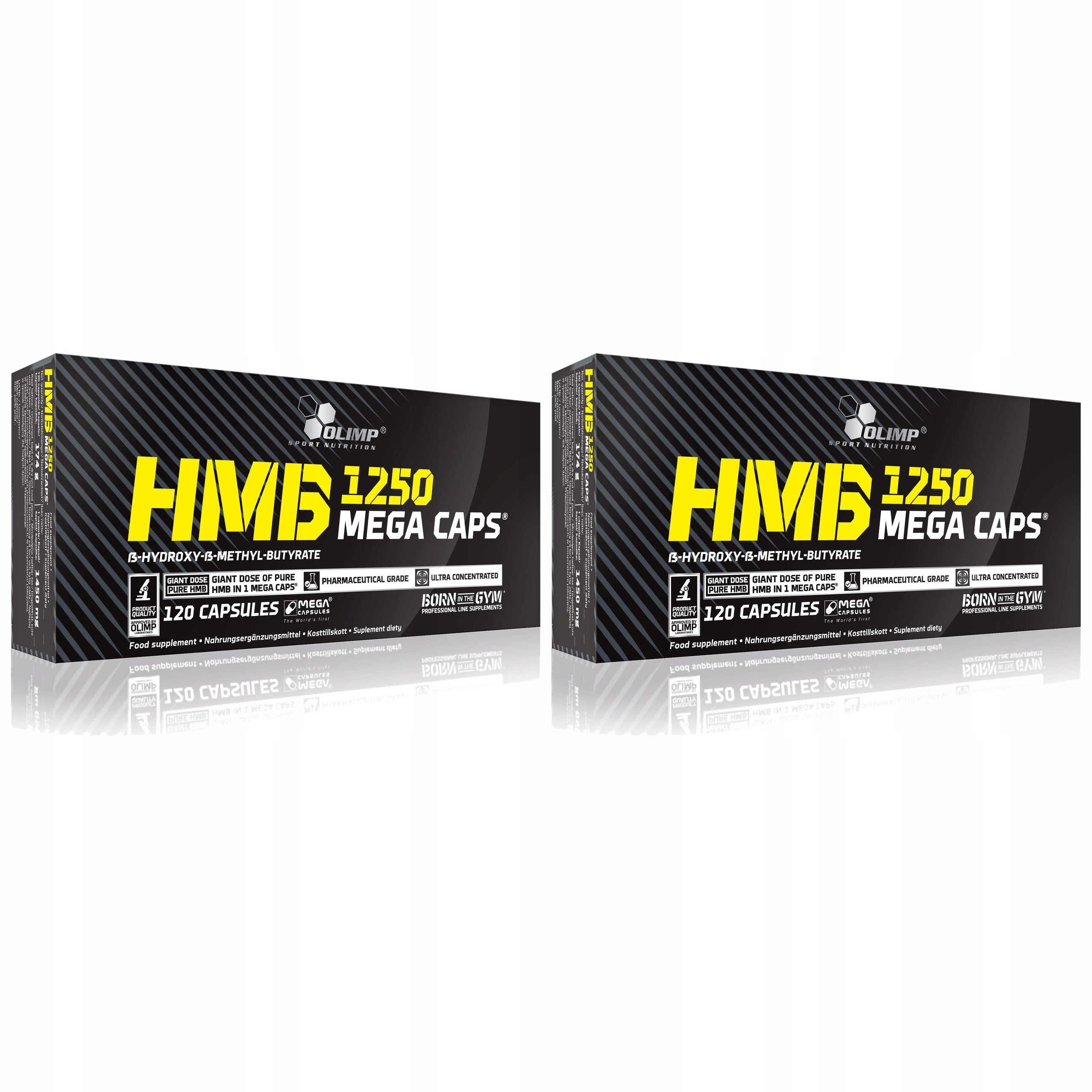 2x HMB 1250 Mega Caps 120 kaps building muscle mass reduction OLIMP