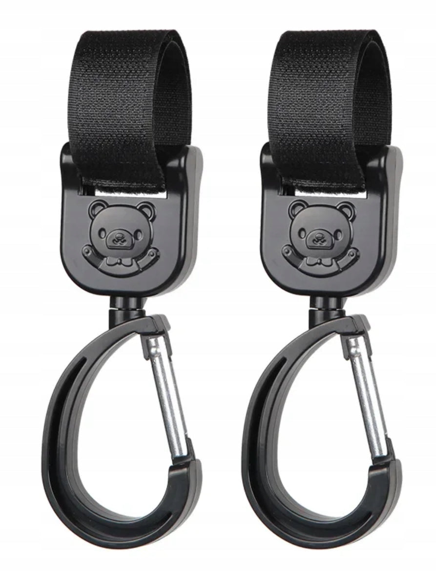 2x HOOK ATTACHMENT PENDANT BAG HOLDER FOR BABY STROLLER Packaging status original