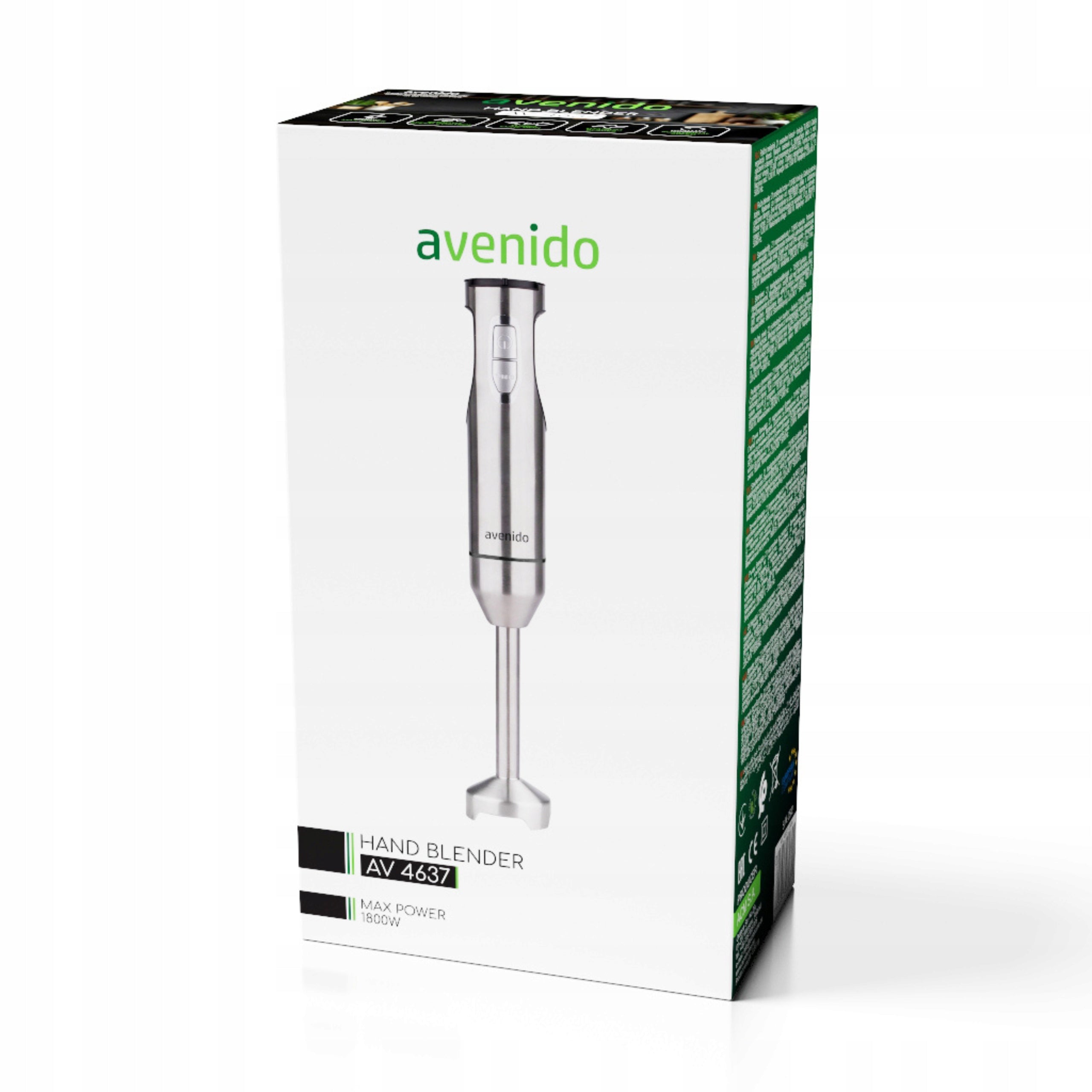 2x Hand Blender Avenido Av4637 1200 W Silver Grey Brand avenido