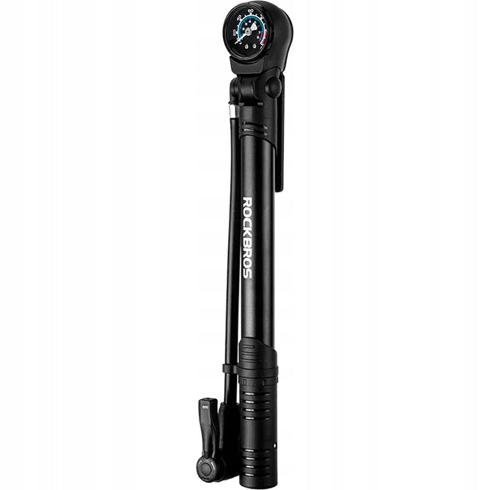 2x Handheld bicycle pump with manomenter 8 bar - black Brand Rockbros