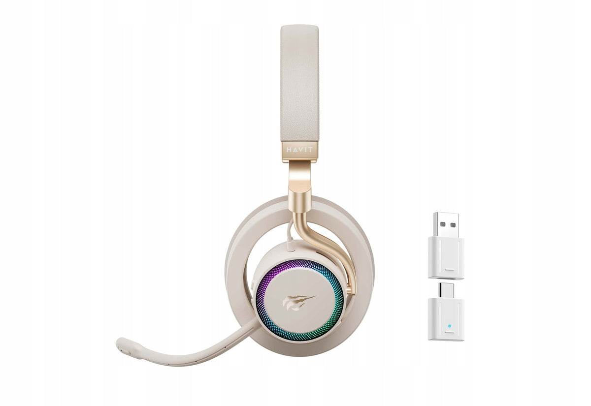 2x Havit Fuxi-H8 Open Wireless Gaming Headphones (Gold) Model Fuxi-H8