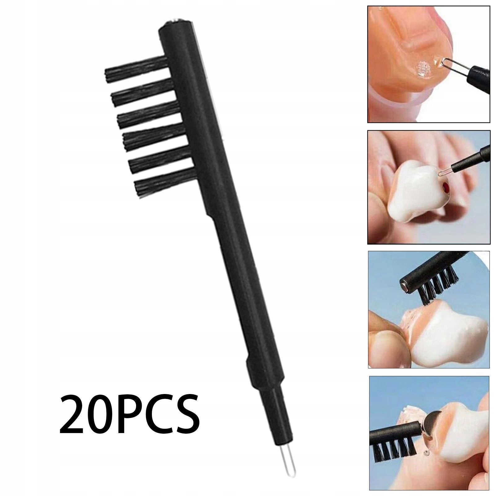2x Hearing Aid Cleaning Brushes Volume Adjustment Headset Six Hole Brush