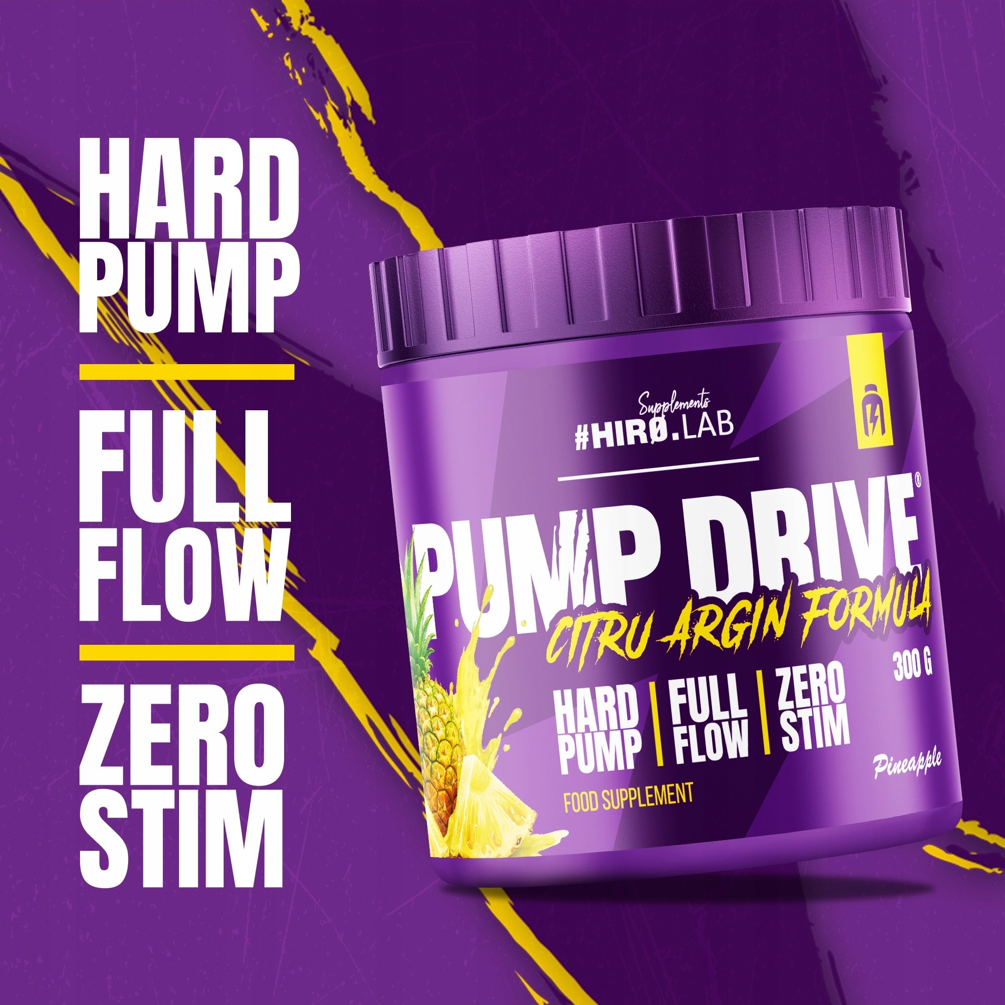 2x Hiro.Lab PUMP DRIVE 300 g Citrulline Arginine CitruArgin Strawberry Pump N Expiration date at least six months from the date of purchase