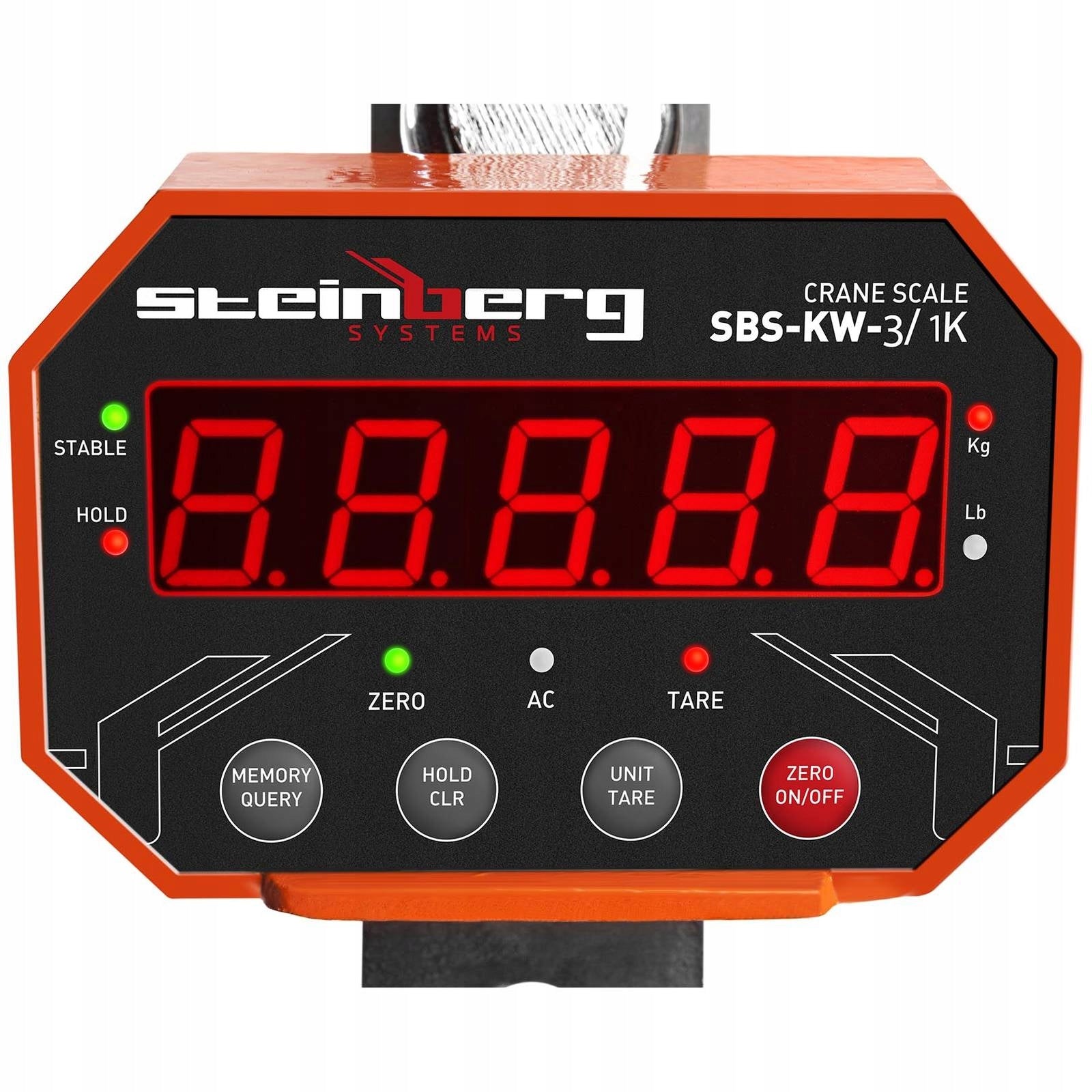 2x Hook scale 3000 Kg with remote control for industry and trade - LED Brand Steinberg Systems