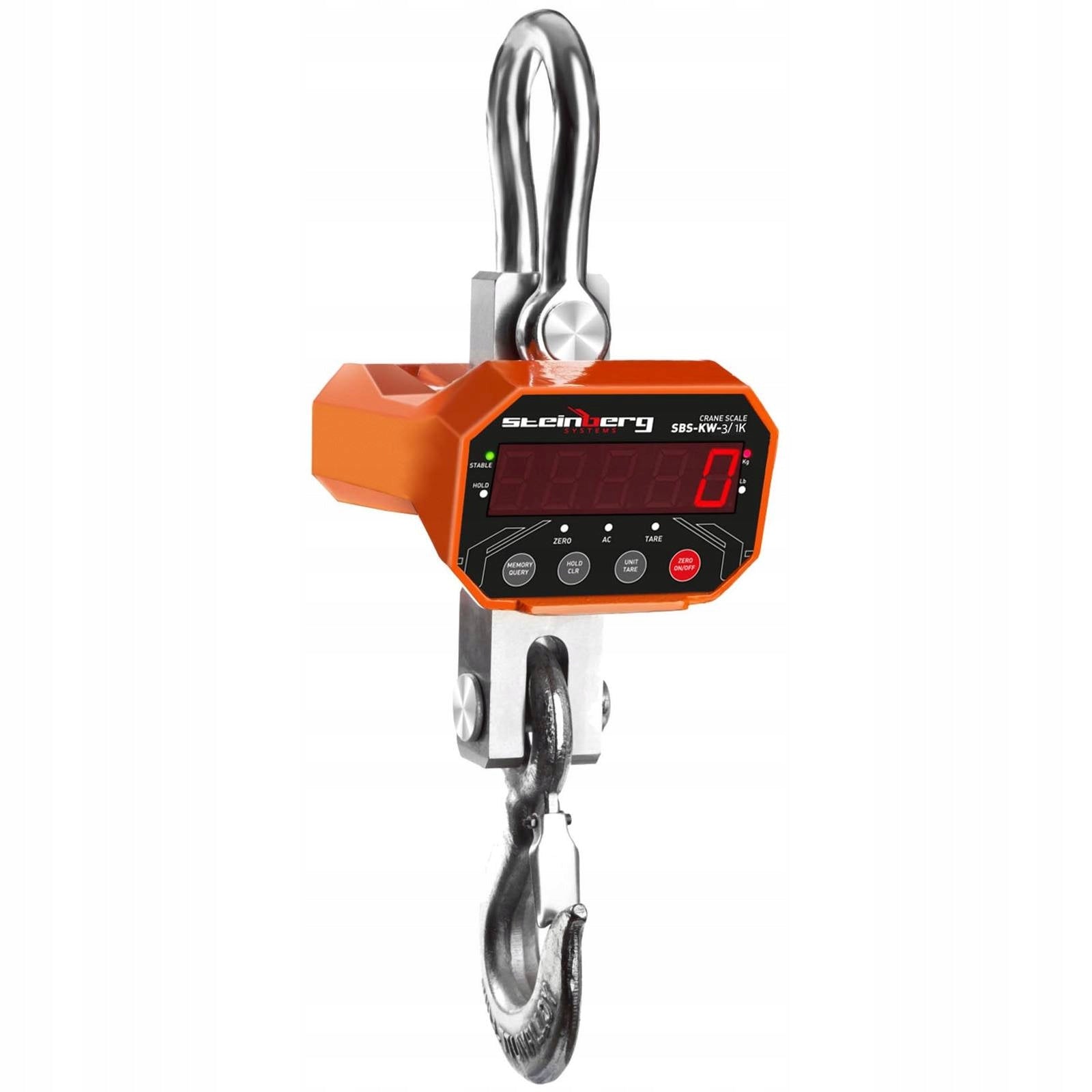 2x Hook scale 3000 Kg with remote control for industry and trade - LED