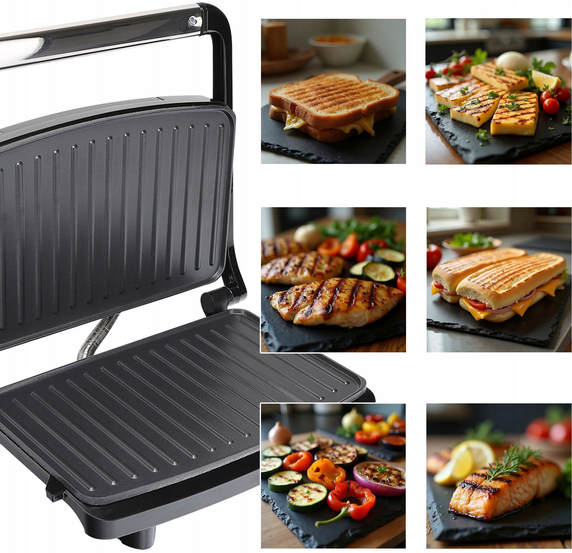 2x IDEAL ELECTRIC CONTACT GRILL IK1700 Brand Eldom