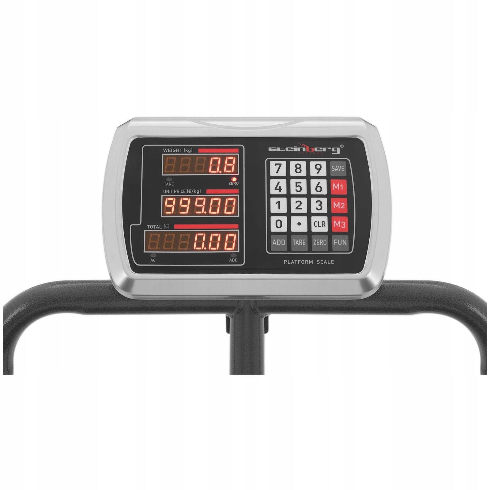 2x Industrial platform scale on wheels 600 kg / 100 g LCD Brand Steinberg Systems