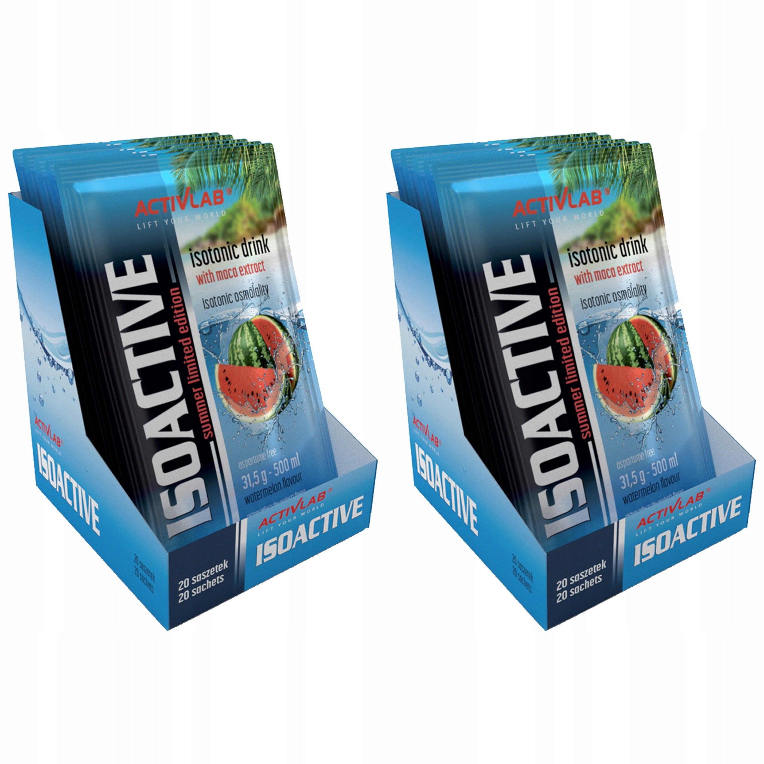 2x Isotonic ACTIVLAB IsoActive 20x31,5g Isotonic Drink Electrolytes Watermelon