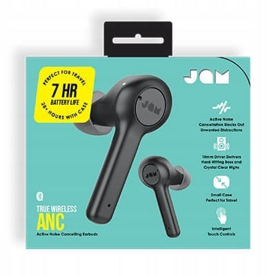 2x Jam | Earbuds | TWS ANC | Bluetooth | Black | ANC Brand JAM