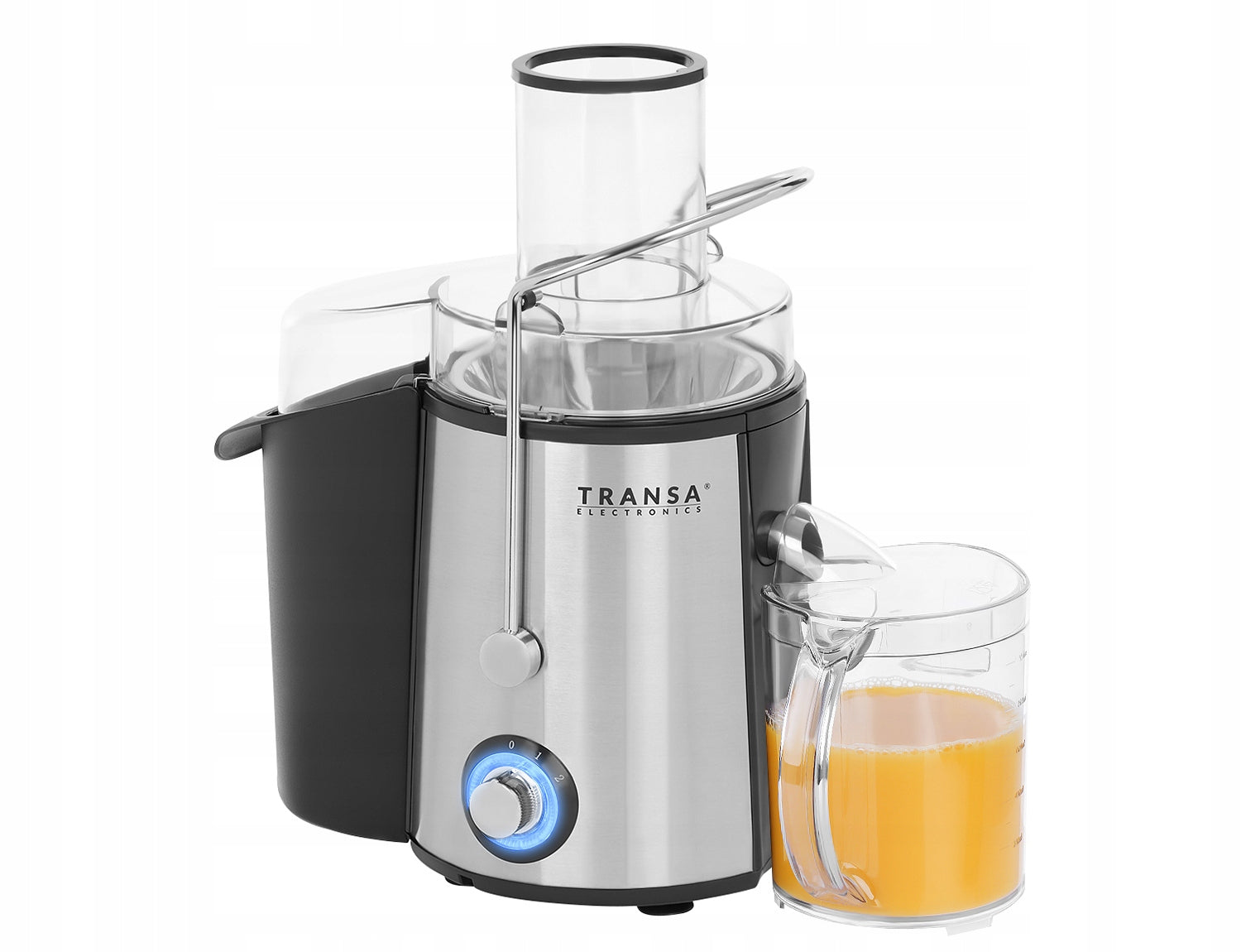 2x Juicer for Vegetables and Fruits Transa Electronics Freshjuice Silver 140 Dominant color silver