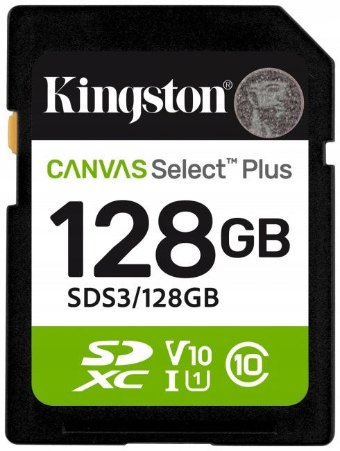 2x KINGSTON SDXC 128GB Canvas Select Plus Gen3 150MB/s