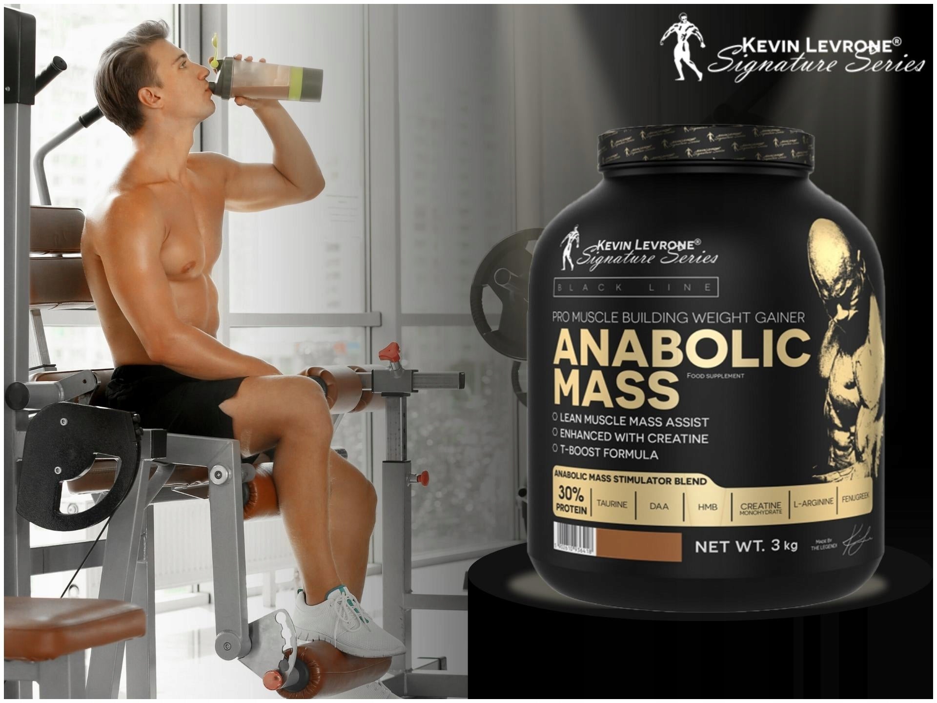 2x Kevin Levrone Anabolic Mass 3000g GAINER Brand Kevin Levrone